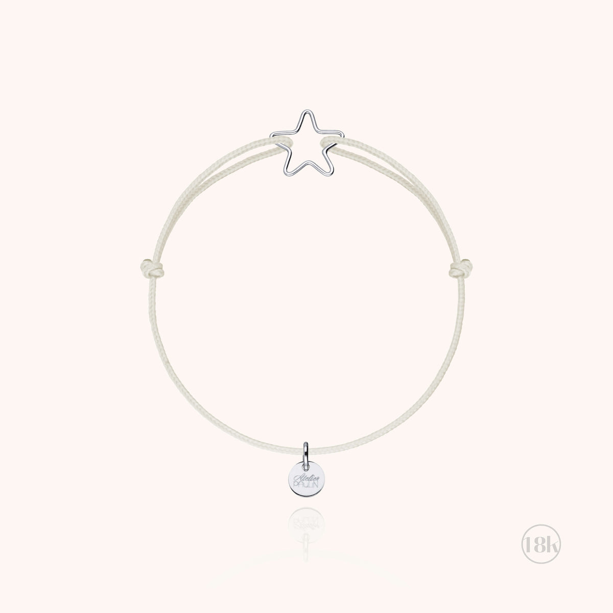Bracciale Cordino Bambino Piccola Stella nella sua scatola regalo Atelier Paulin