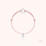 Bracciale Cordino Bambino Piccola Stella - oro bianco 18kt.
