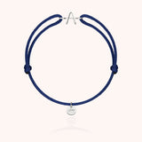 Initiale Capitale Cord Bracelet - White 18k gold