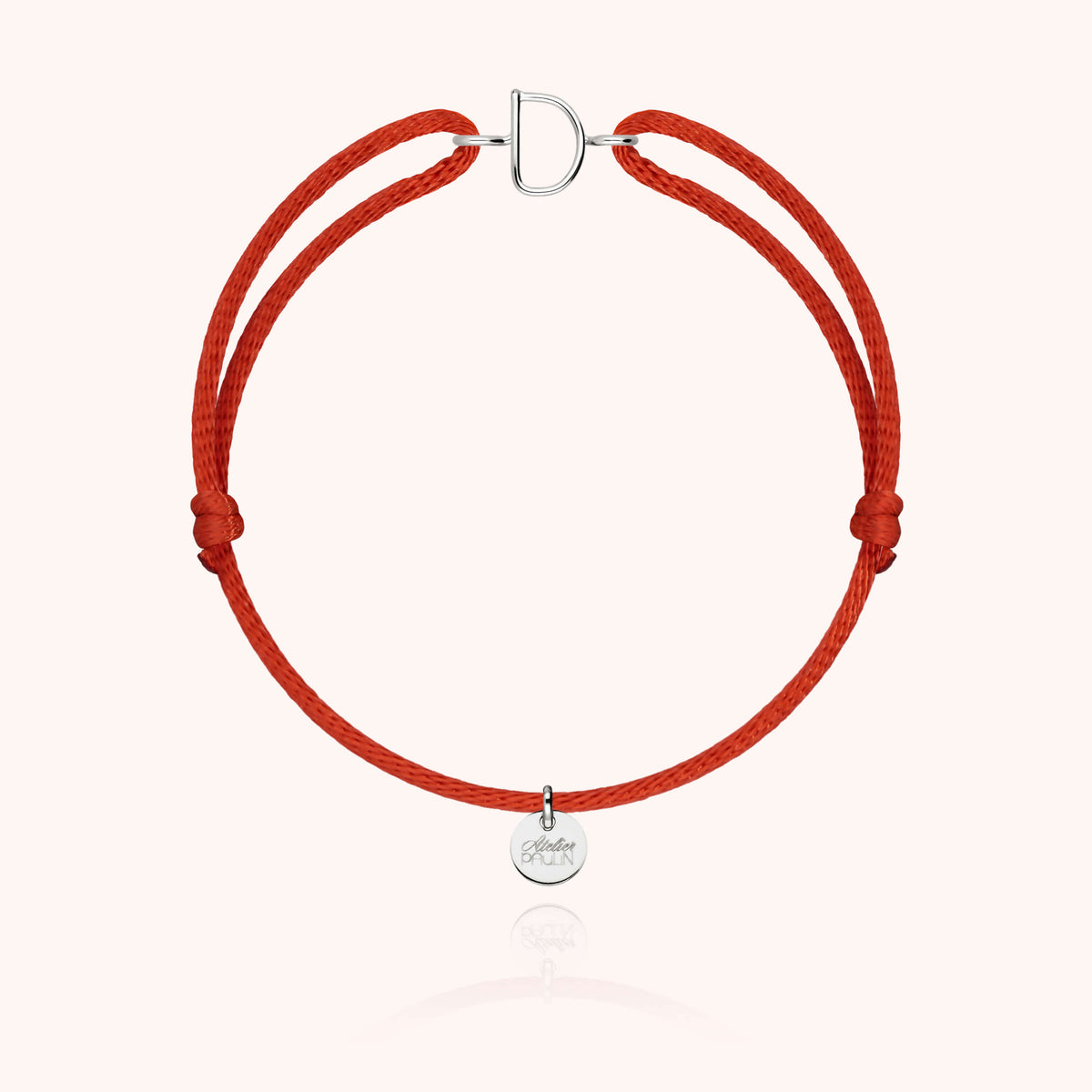 Armband Kordel Capitale Initiale in 18K Weißgold — sichere Lieferung aus Paris