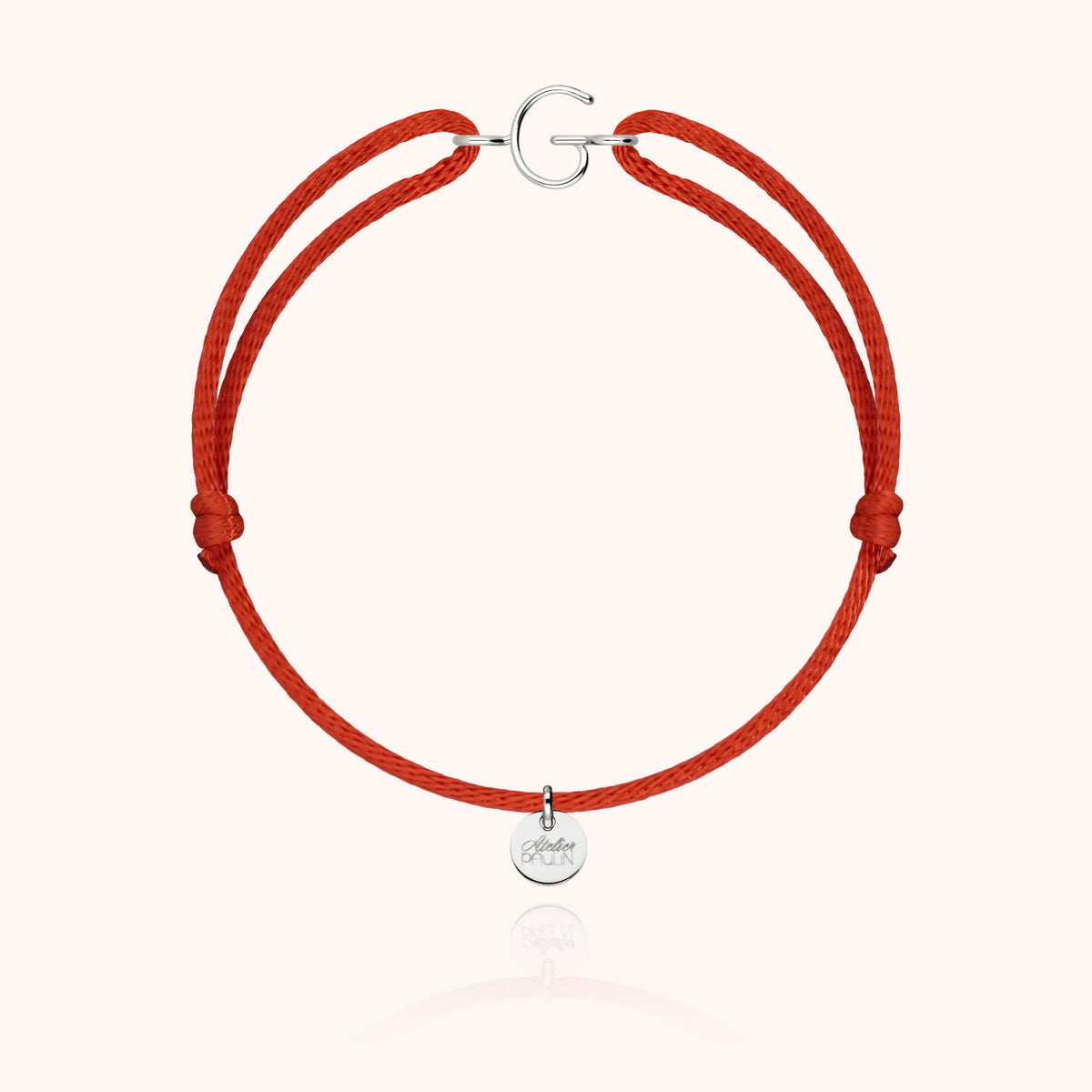 Armband Kordel Capitale Initiale in 18K Weißgold — sichere Lieferung aus Paris