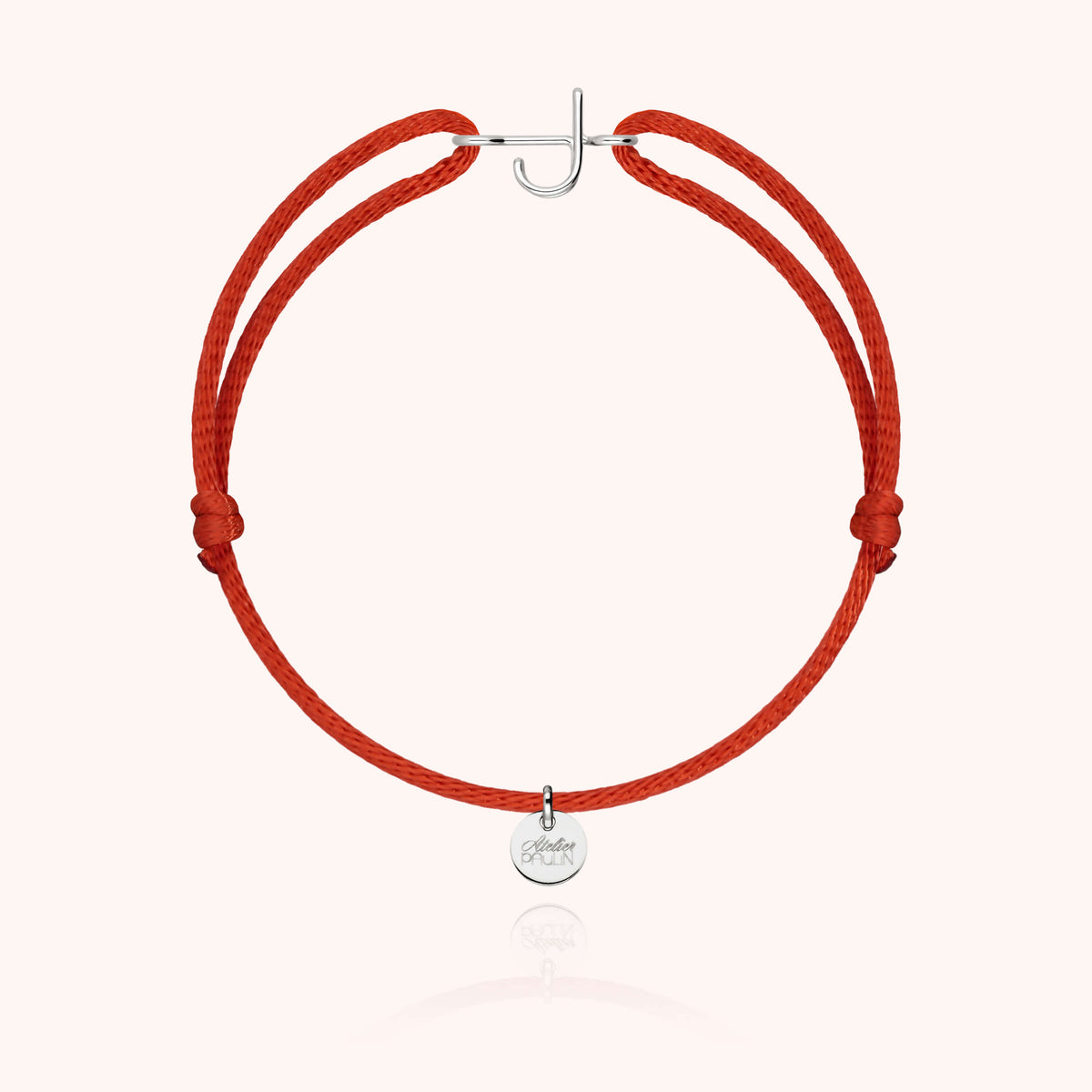 Armband Kordel Capitale Initiale in 18K Weißgold — sichere Lieferung aus Paris