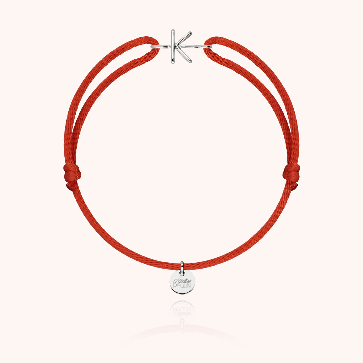 Armband Kordel Capitale Initiale in 18K Weißgold — sichere Lieferung Paris