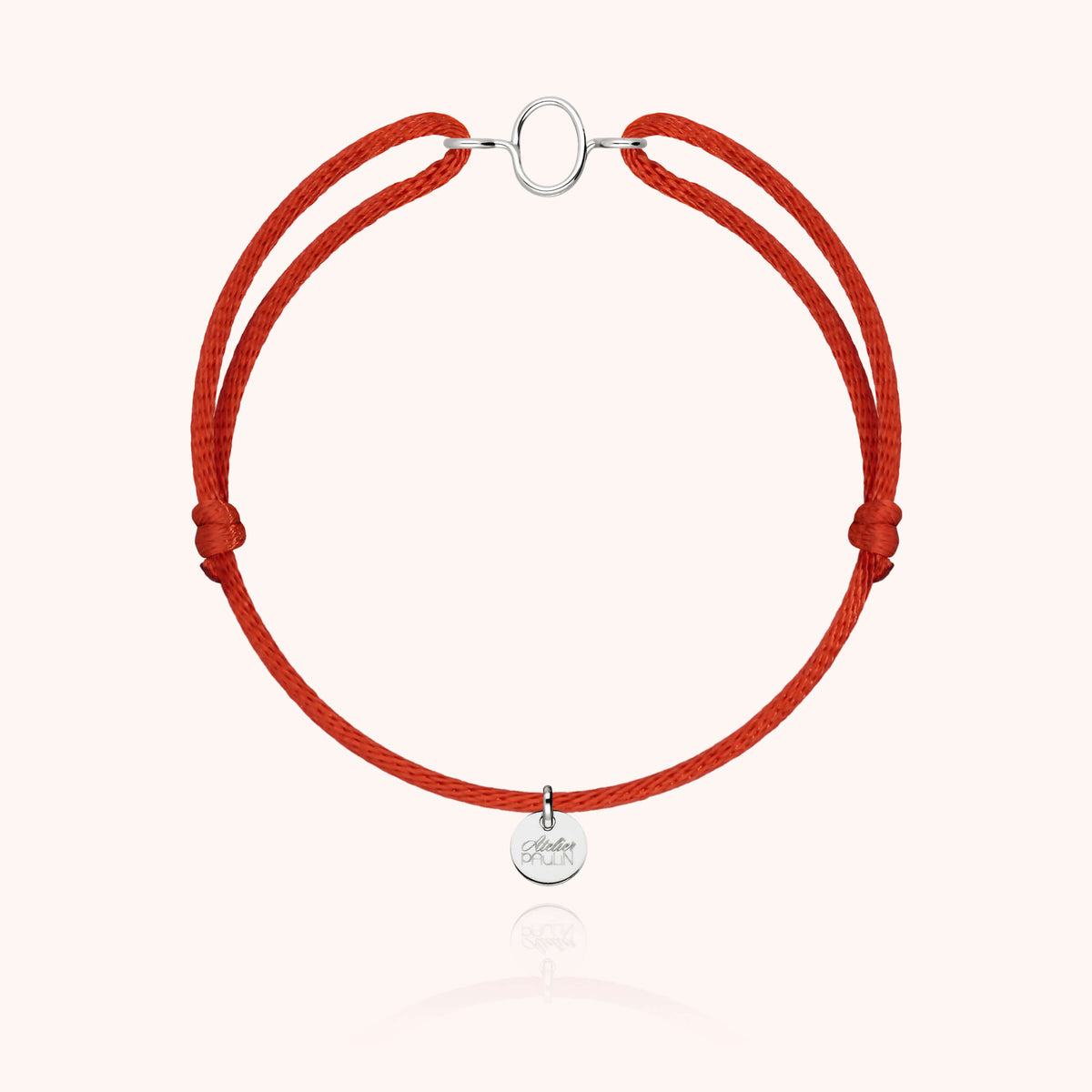 Armband Kordel Capitale Initiale in 18K Weißgold — sichere Lieferung aus Paris