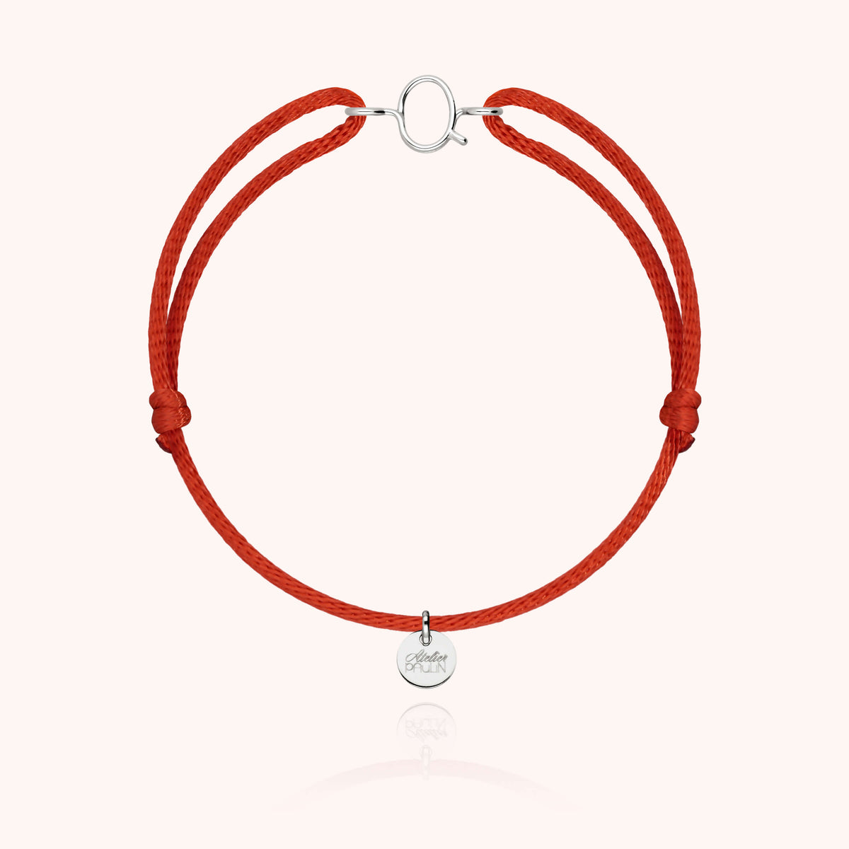 Armband Kordel Capitale Initiale in 18K Weißgold — sichere Lieferung aus Paris