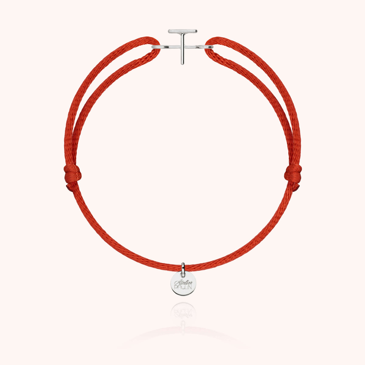 Armband Kordel Capitale Initiale in 18K Weißgold — sichere Lieferung Paris