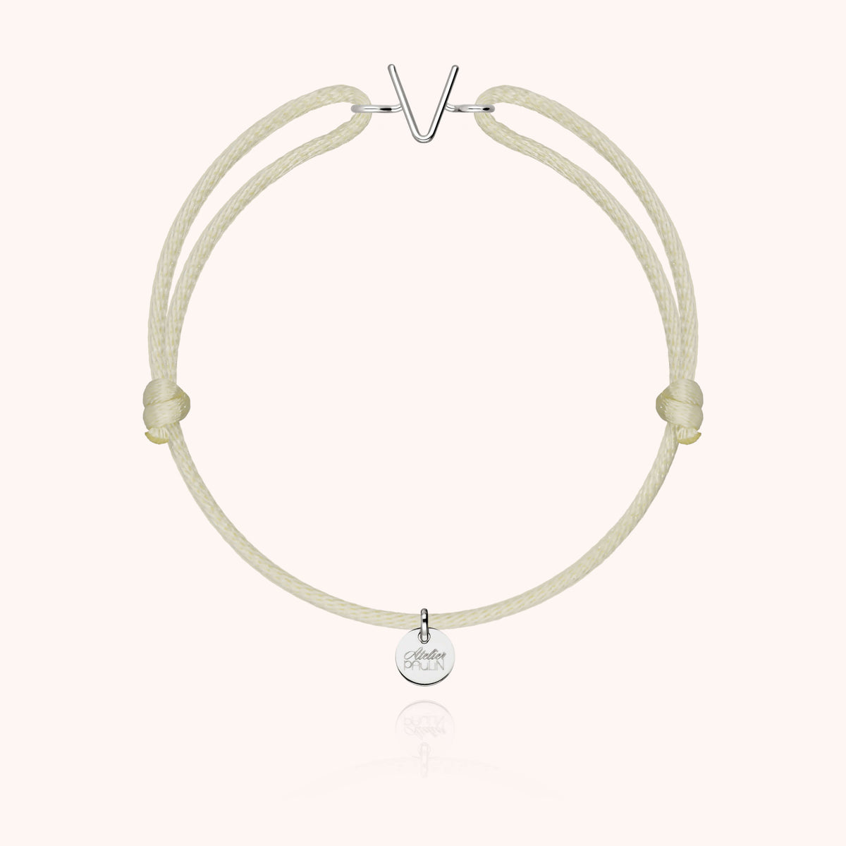 Armband Kordel Capitale Initiale — von Hand gefertigtes Geschenk Paris