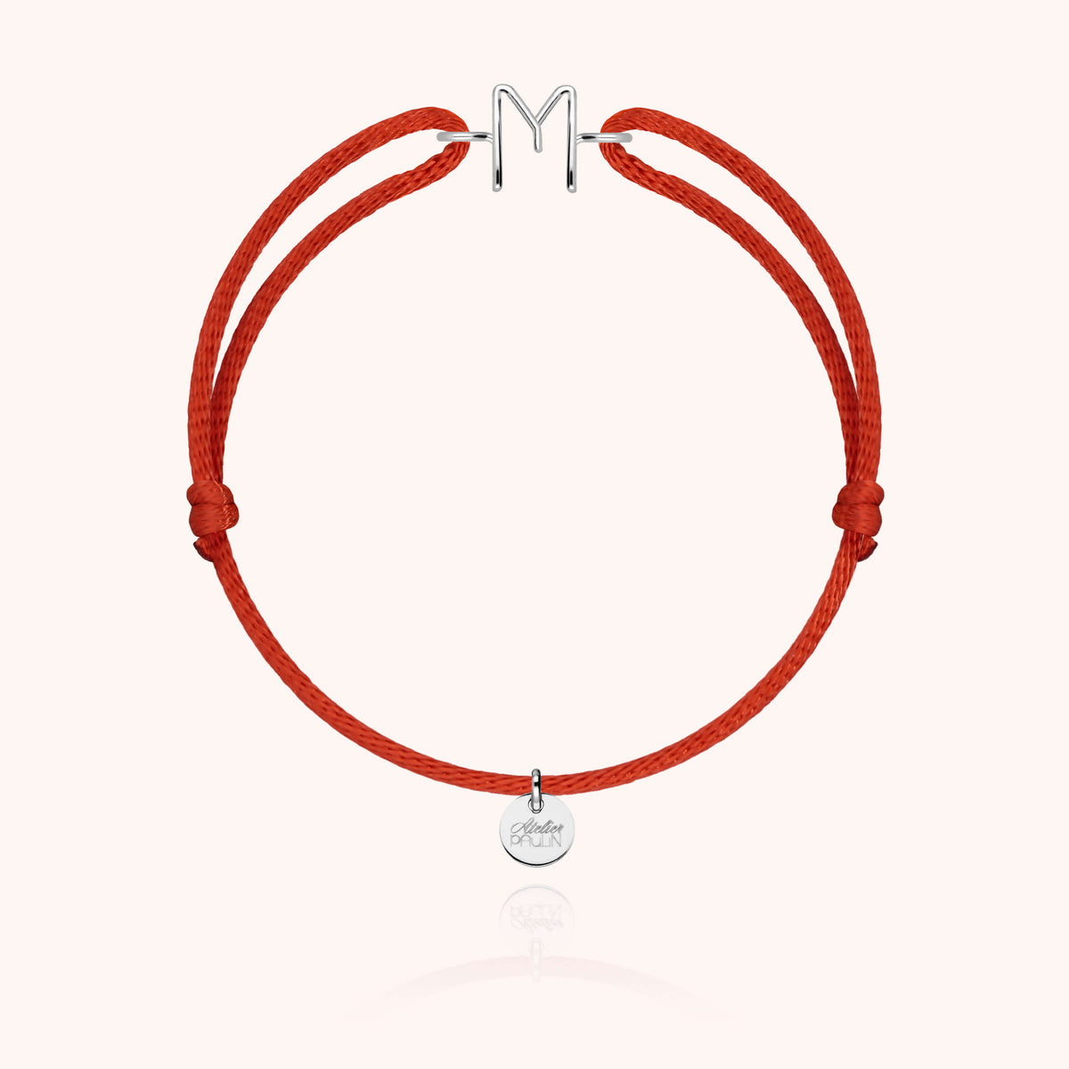 Armband Kordel Initiale Capitale - 18 Karat Weißgold