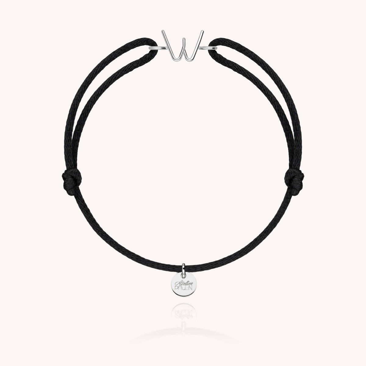 Armband Kordel Initiale Capitale - 18 Karat Weißgold