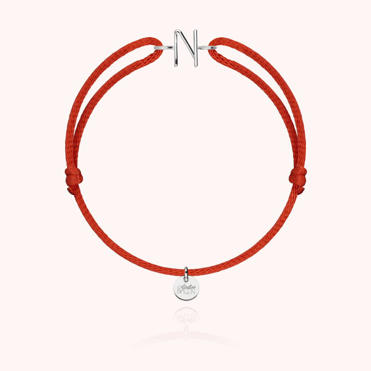 Armband Kordel Initiale Capitale - 18 Karat Weißgold