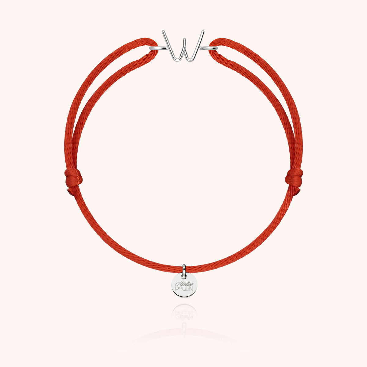 Armband Kordel Initiale Capitale - 18 Karat Weißgold