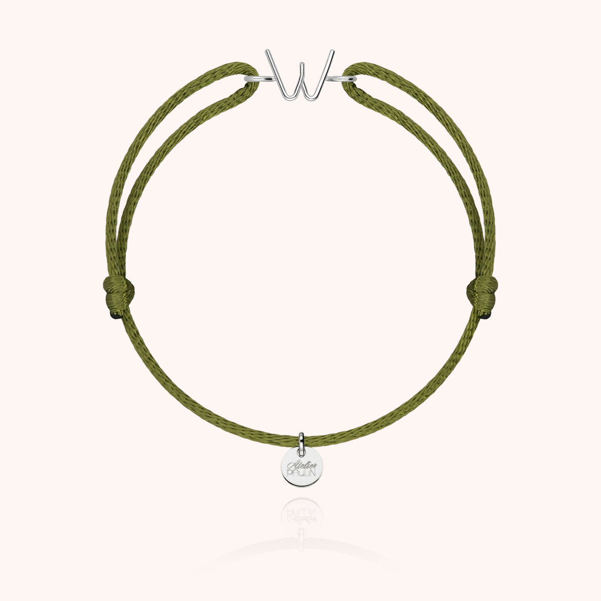 Armband Kordel Initiale Capitale - 18 Karat Weißgold