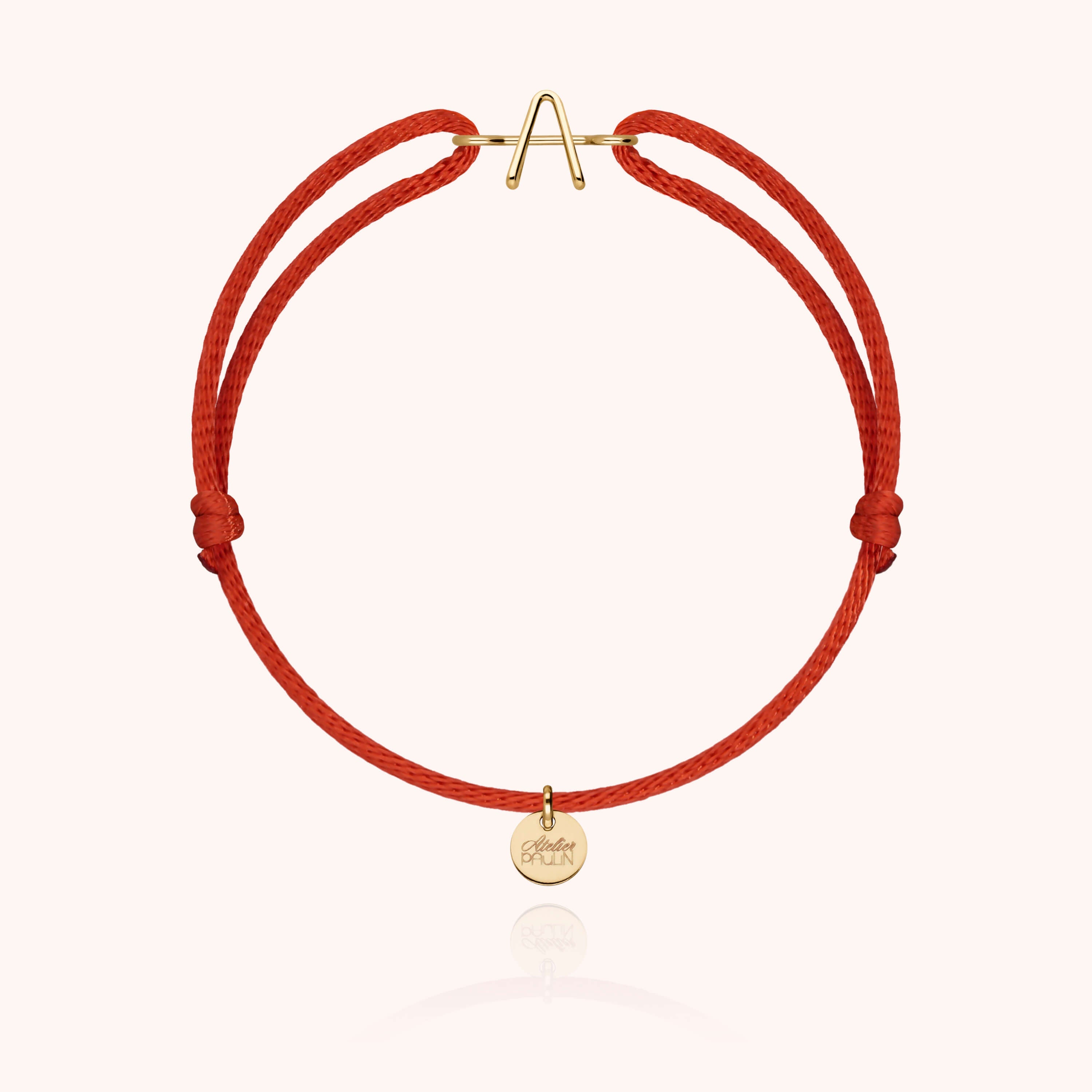 Bracelet Cordon Capitale Initiale - or jaune 750/1000