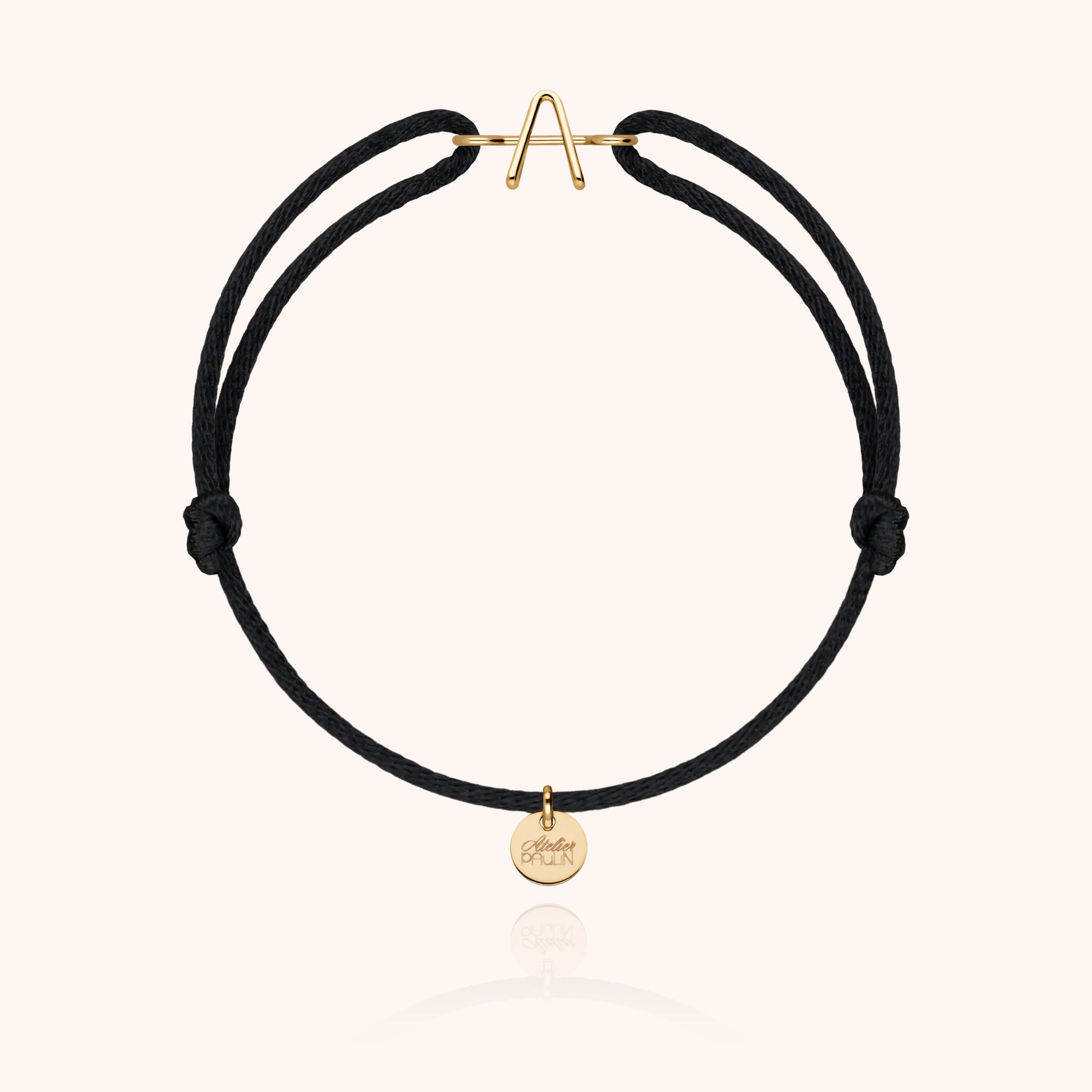 Bracelet Cordon Capitale Initiale - or jaune 750/1000