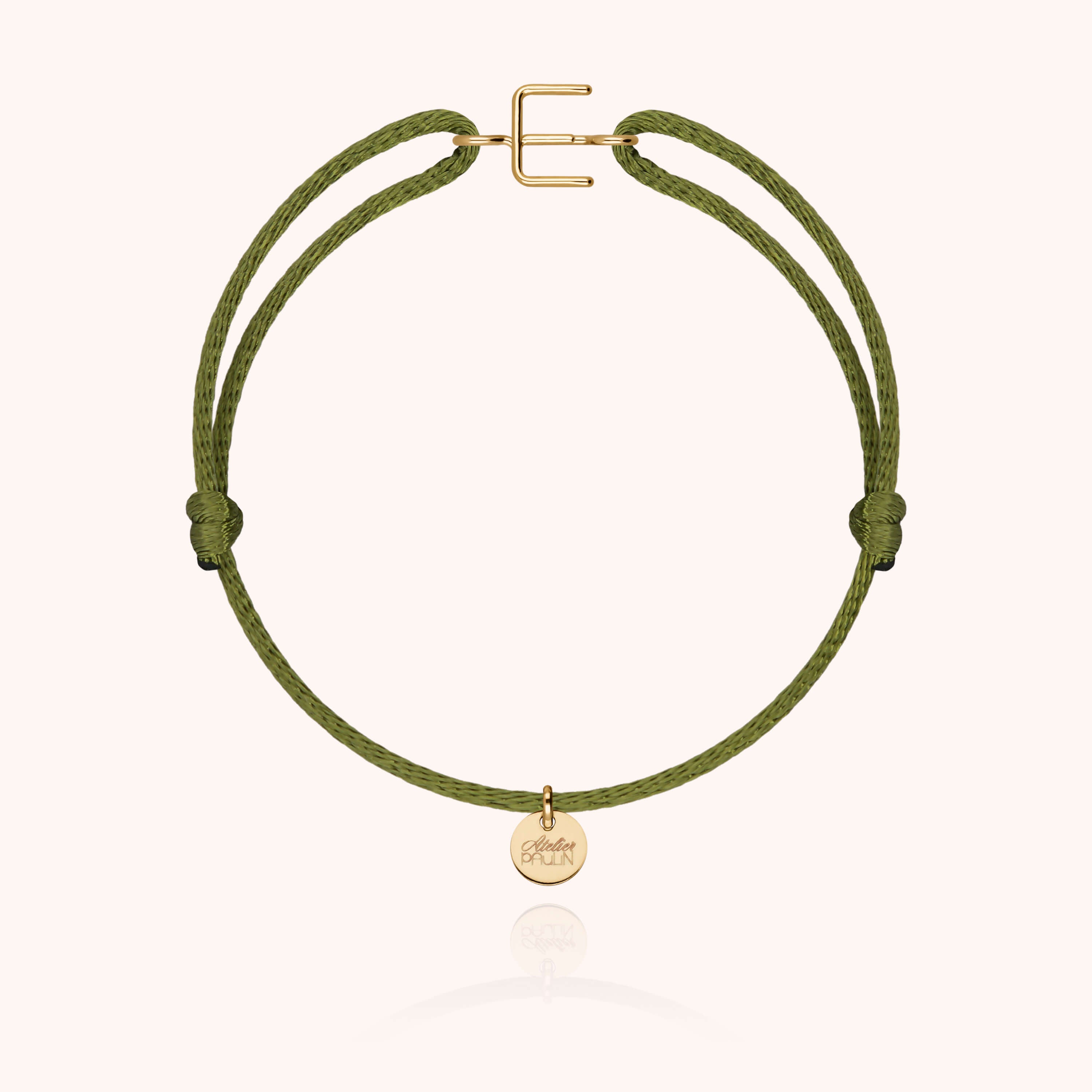 Initial Cord Bracelet - 18k yellow gold