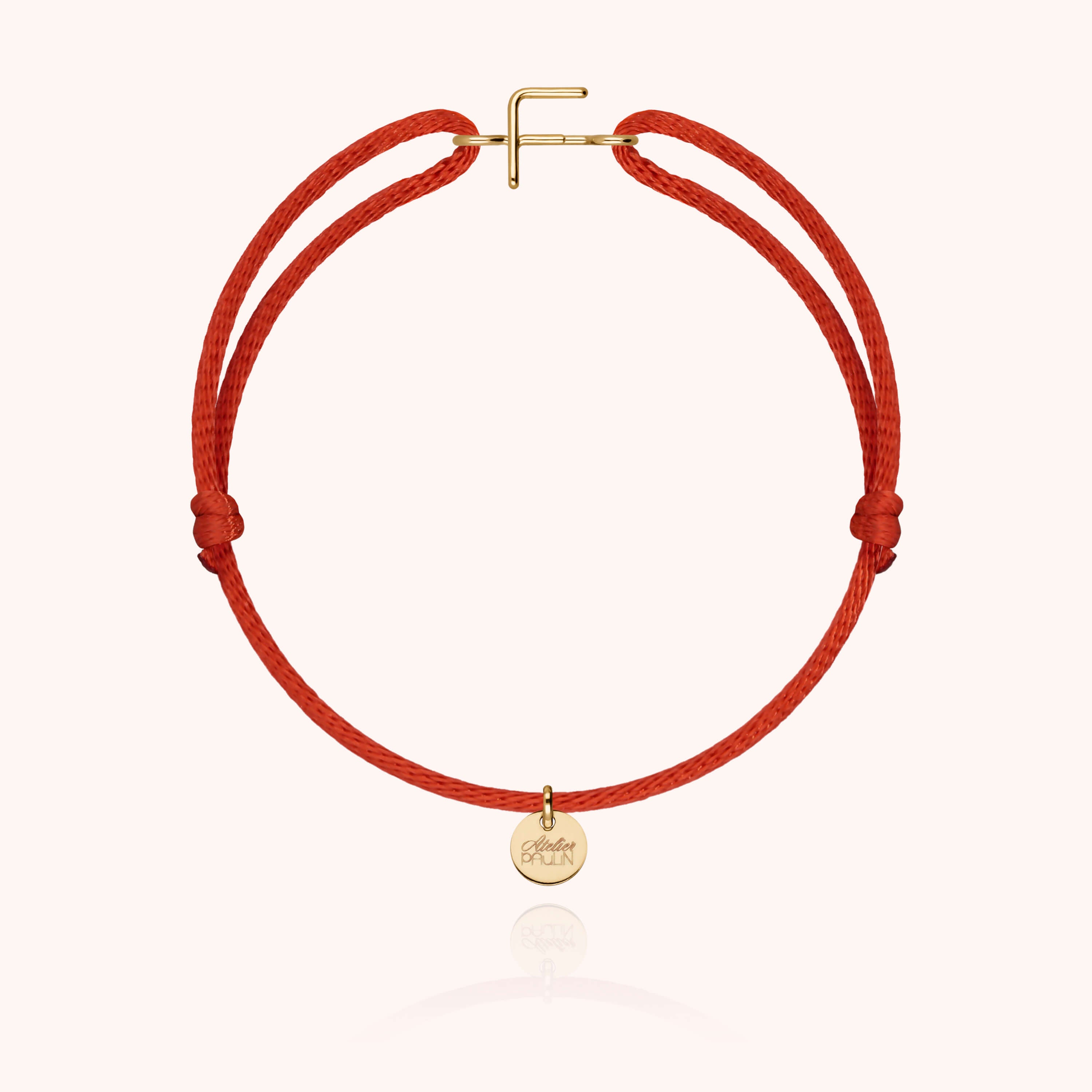 Initial Cord Bracelet - 18k yellow gold