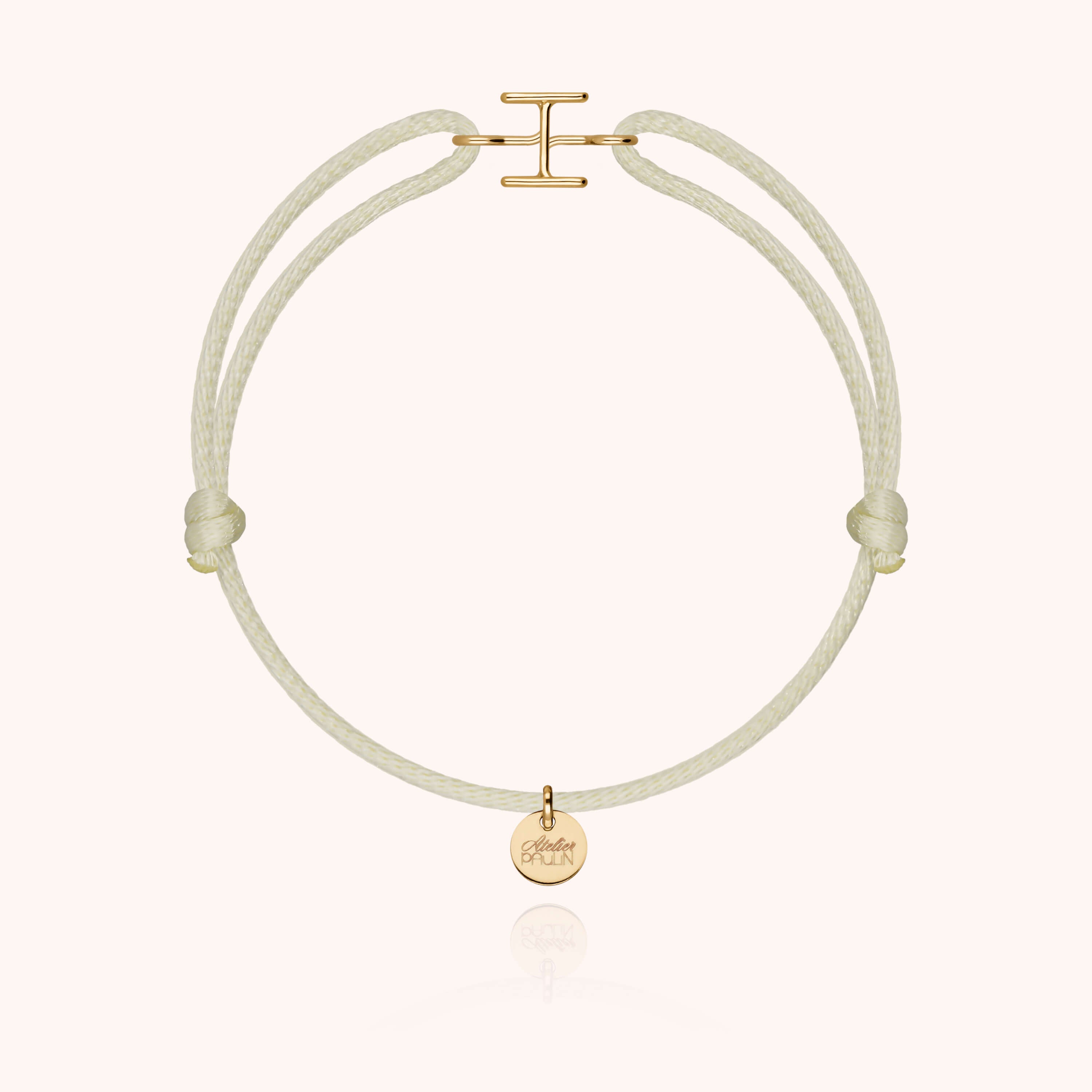 Initial Cord Bracelet - 18k yellow gold