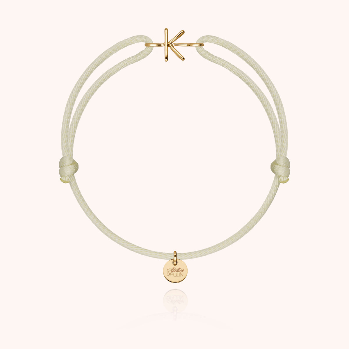 Armband Kordel Capitale Initiale — von Hand gefertigtes Geschenk Paris