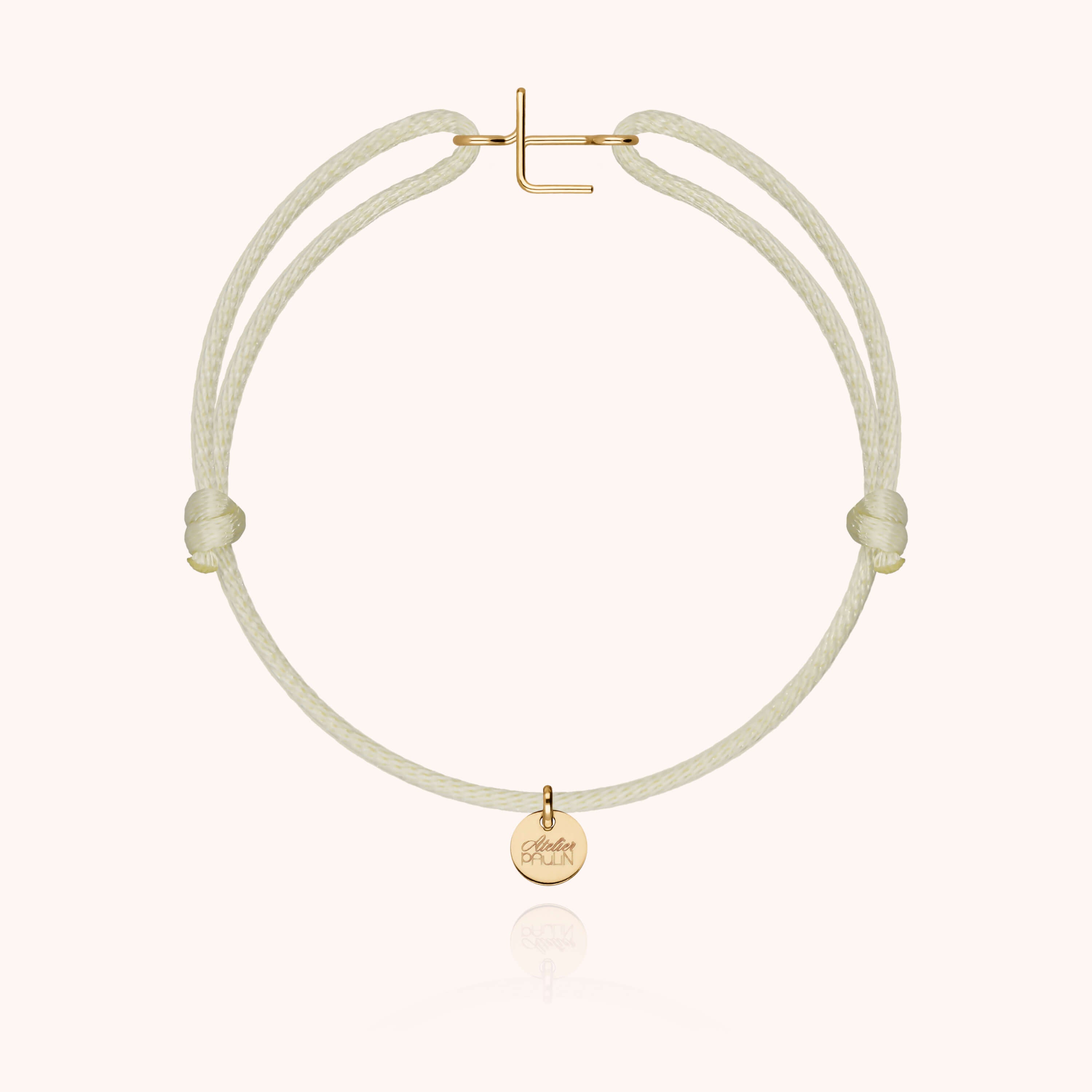 Initial Cord Bracelet - 18k yellow gold