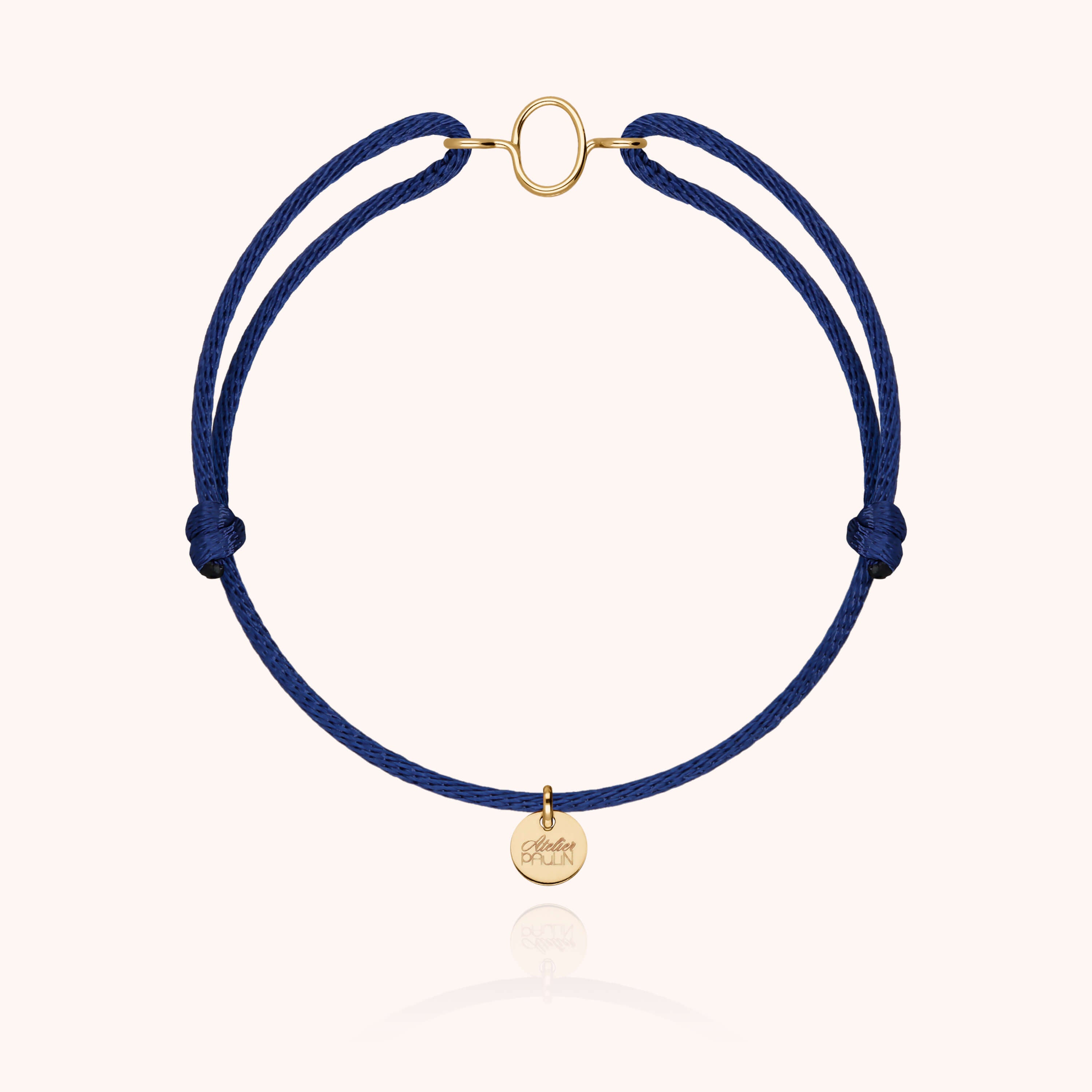 Initial Cord Bracelet - 18k yellow gold