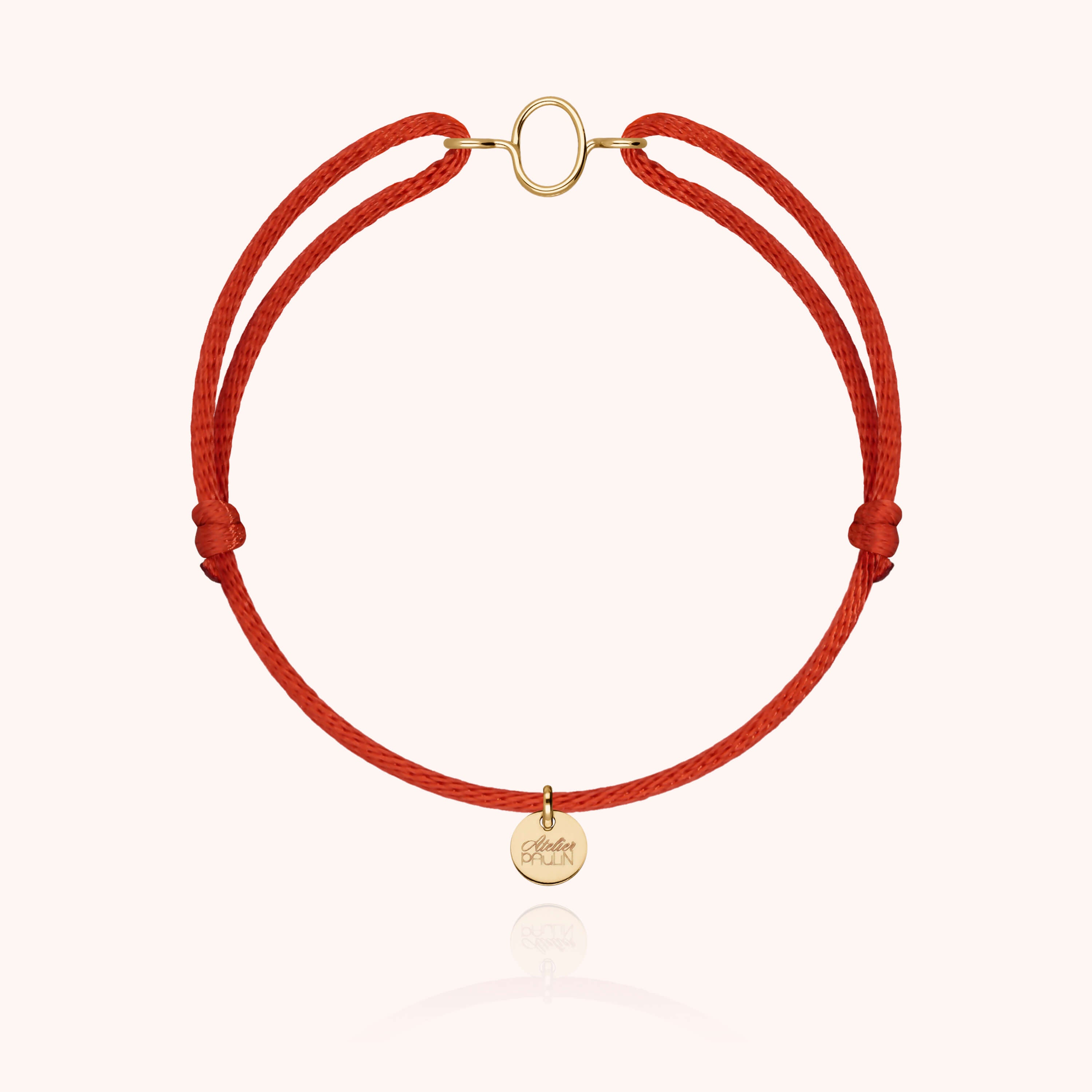 Initial Cord Bracelet - 18k yellow gold