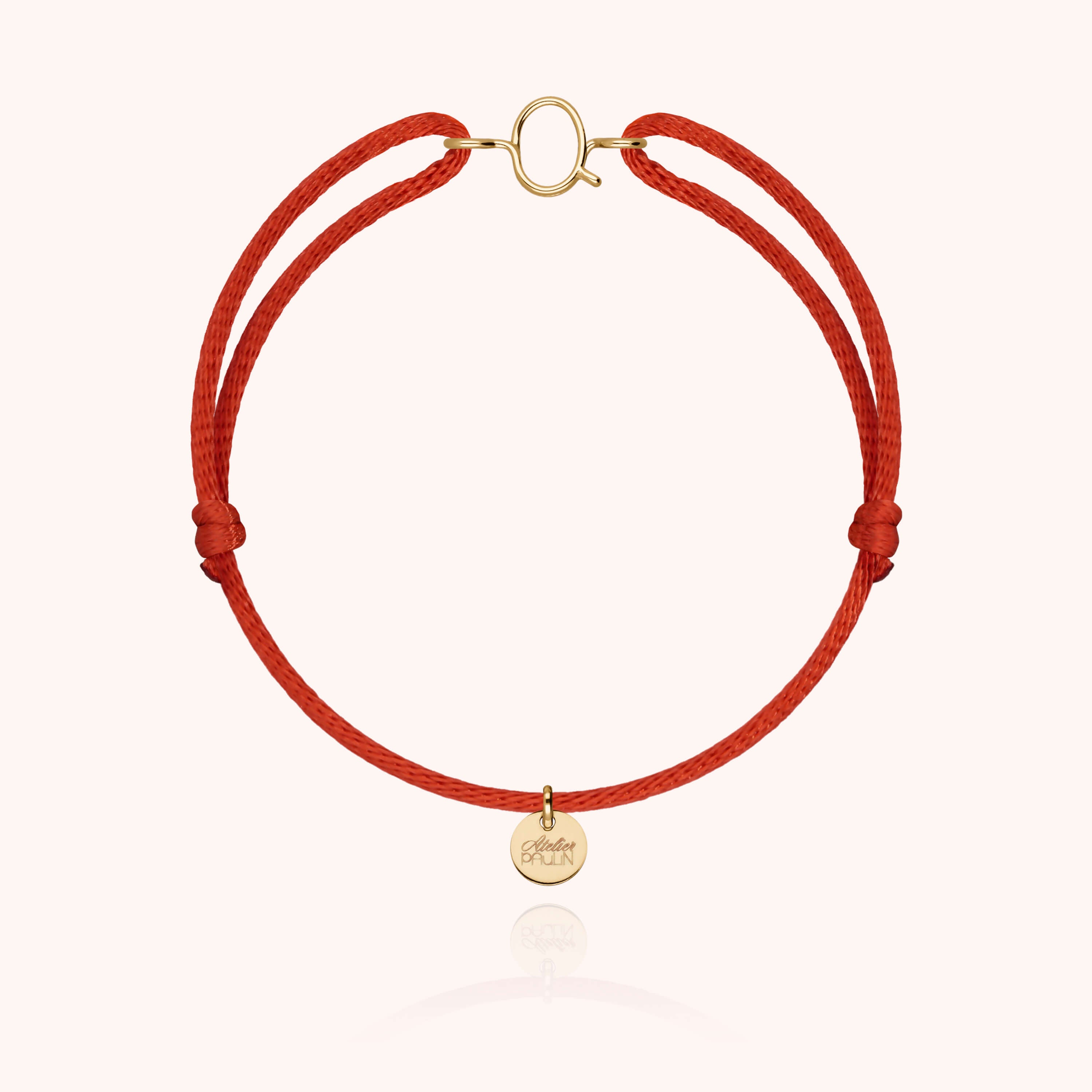 Initial Cord Bracelet - 18k yellow gold