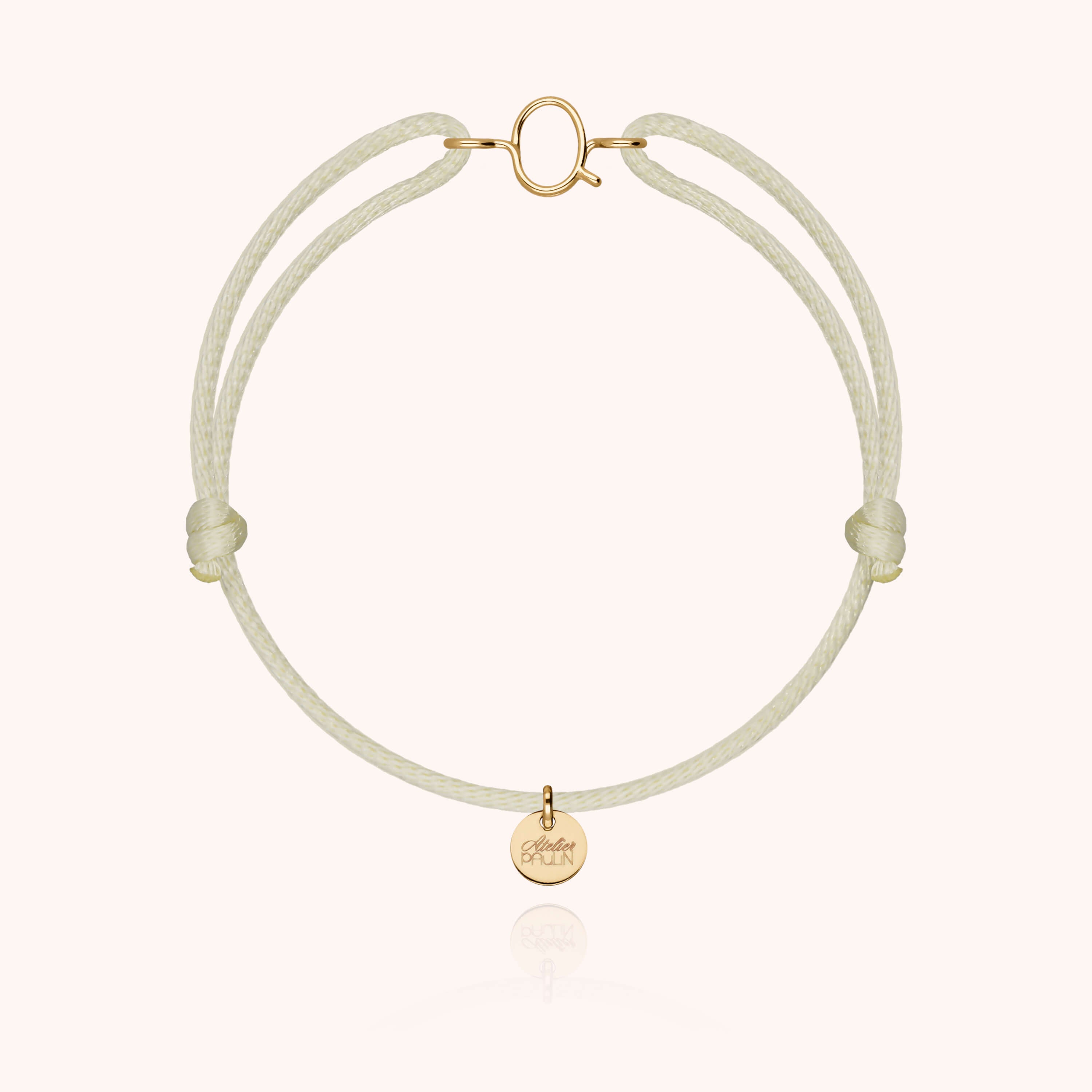 Initial Cord Bracelet - 18k yellow gold