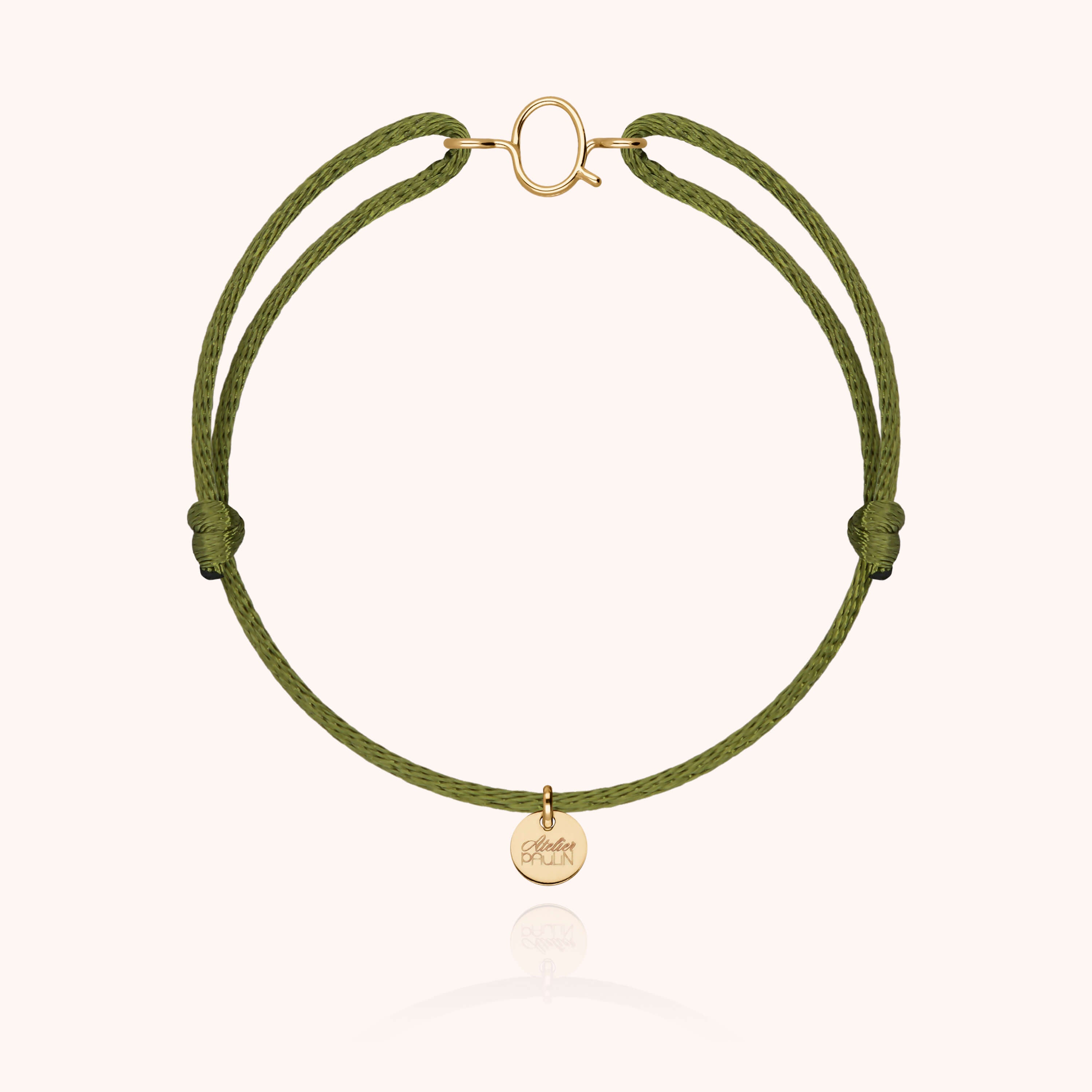 Initial Cord Bracelet - 18k yellow gold