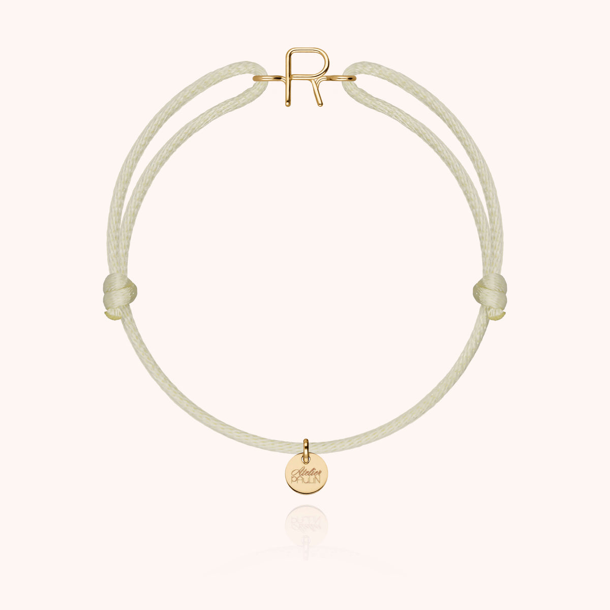Armband Kordel Capitale Initiale — von Hand gefertigtes Geschenk Paris