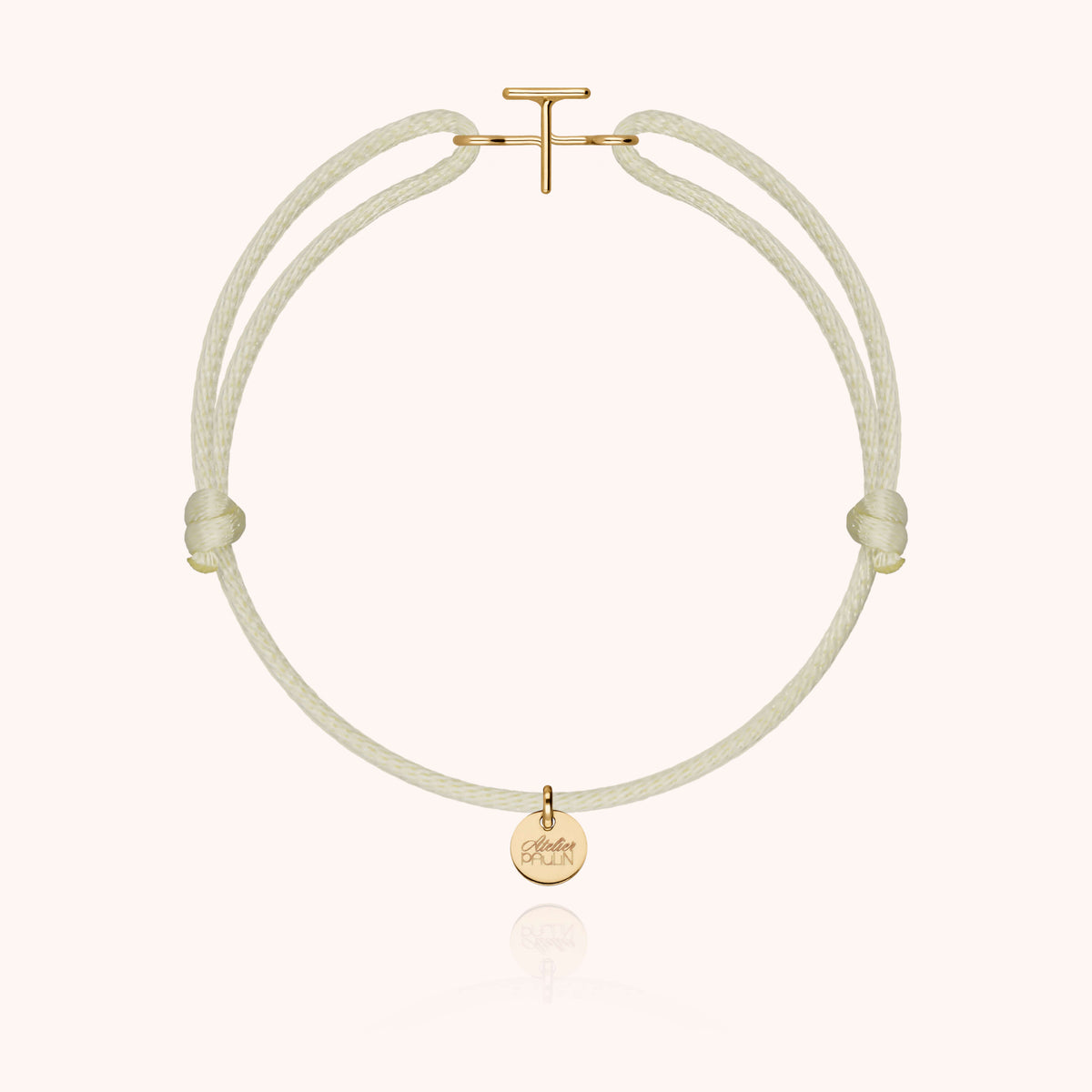 Armband Kordel Capitale Initiale — von Hand gefertigtes Geschenk Paris
