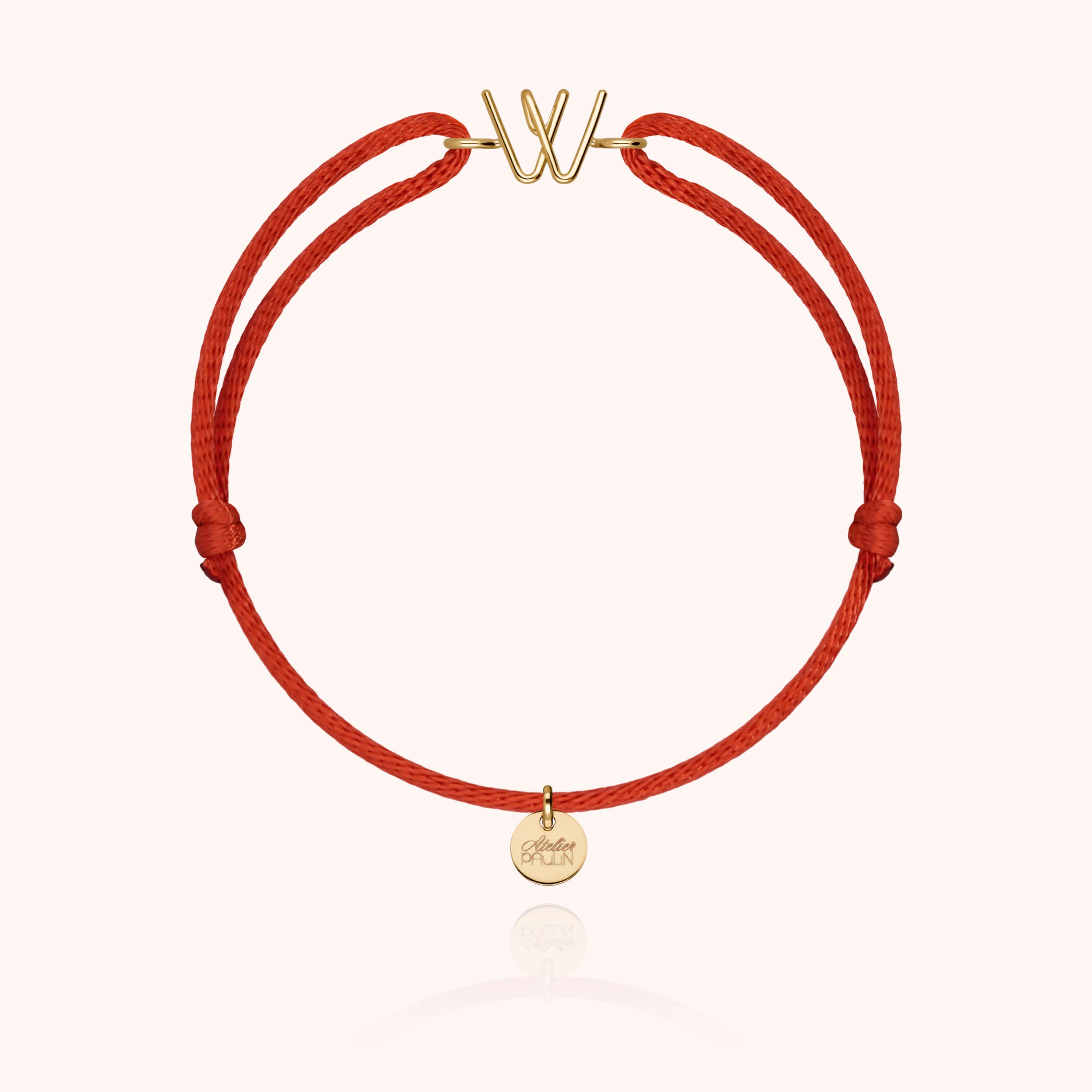 Bracelet Cordon Capitale Initiale en or jaune 18K — expédition sécurisée Paris