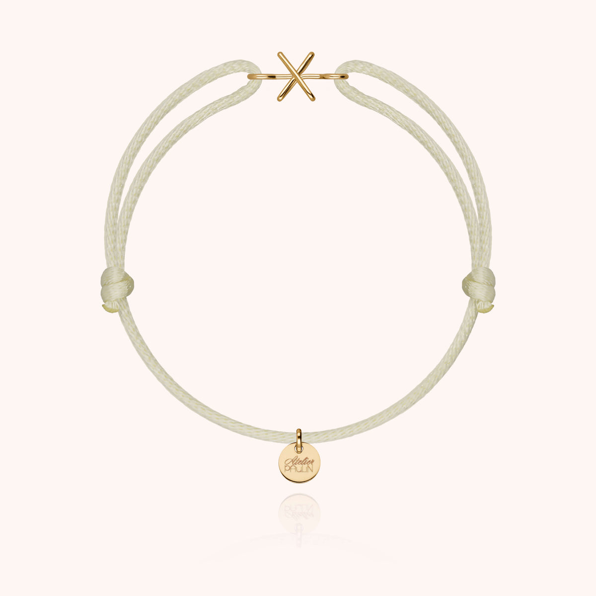 Armband Kordel Capitale Initiale — von Hand gefertigtes Geschenk Paris