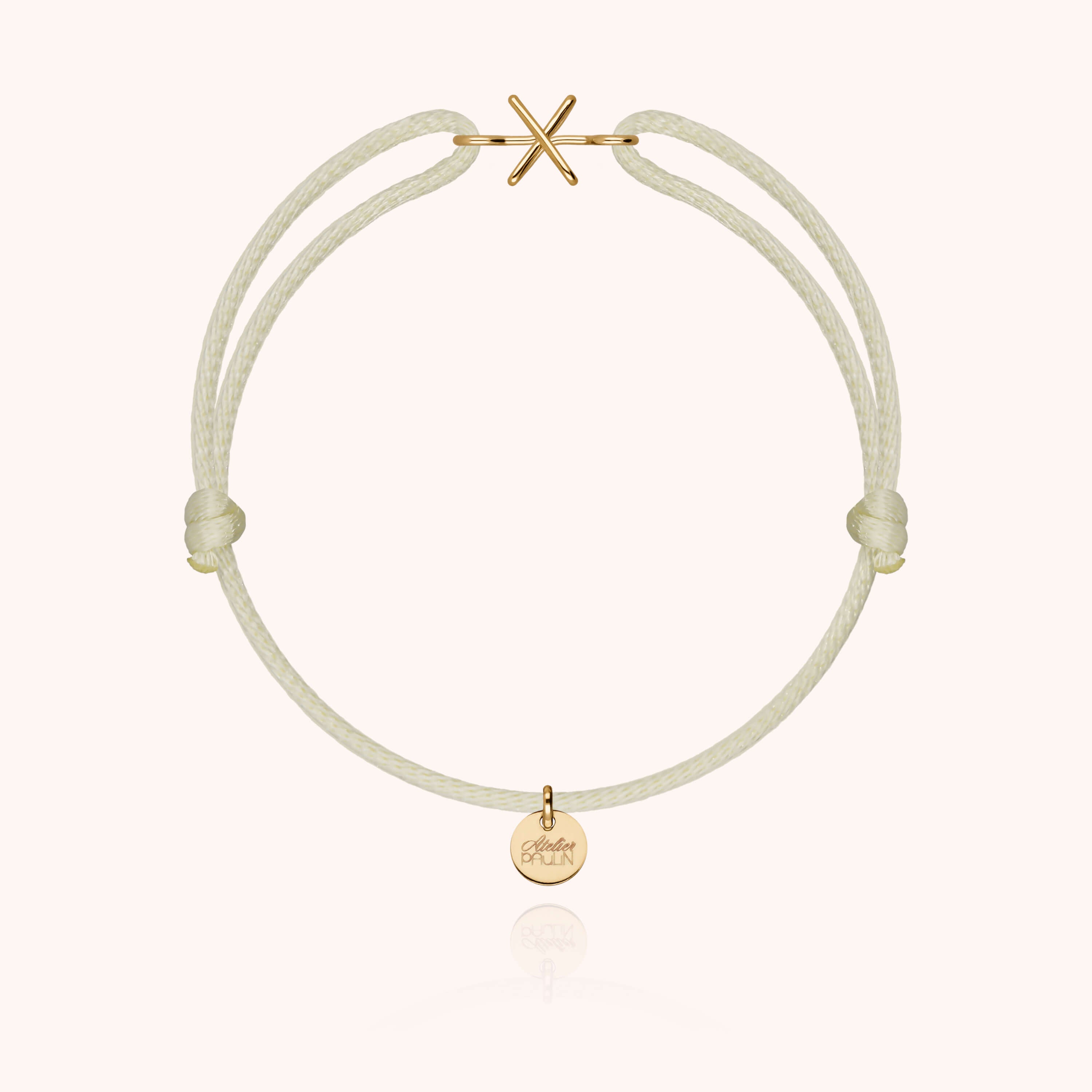 Bracelet Cordon Capitale Initiale — cadeau de luxe fait main Paris