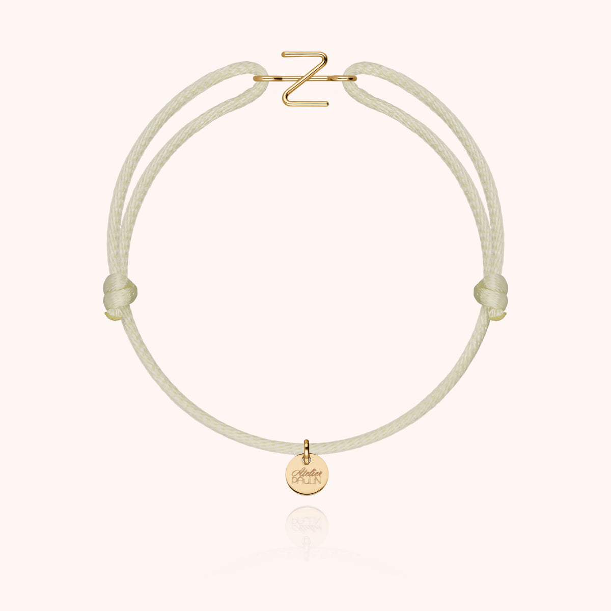 Armband Kordel Capitale Initiale — von Hand gefertigtes Geschenk Paris