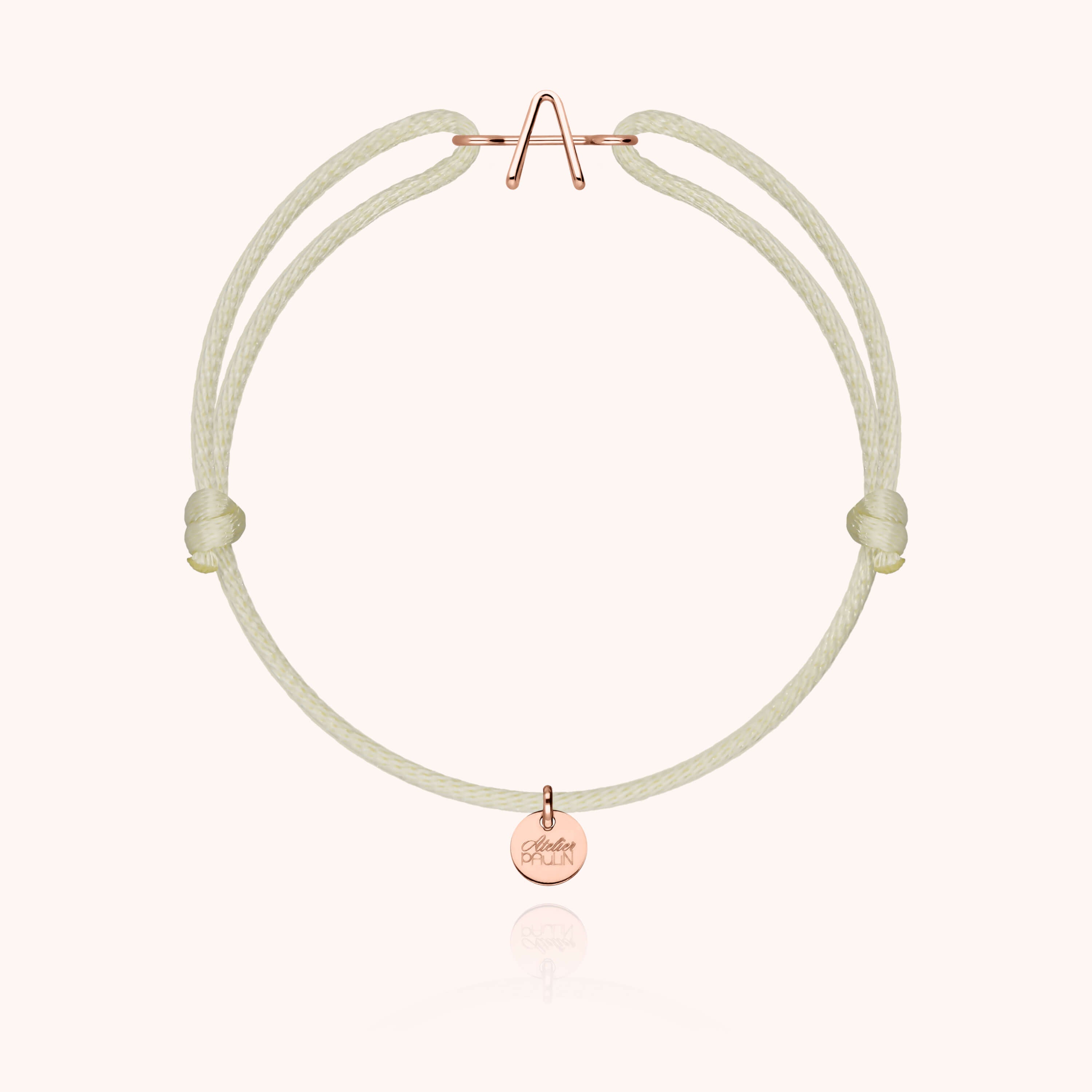 Bracciale con Cordino Iniziale - oro rosa 18 carati