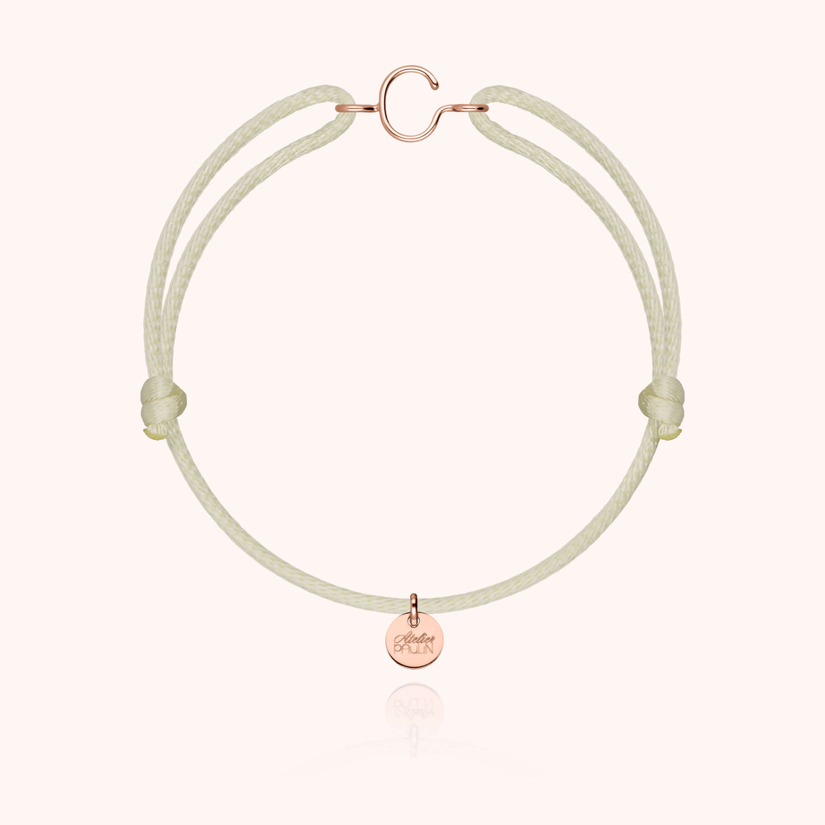 Armband Kordel Capitale Initiale — von Hand gefertigtes Geschenk Paris
