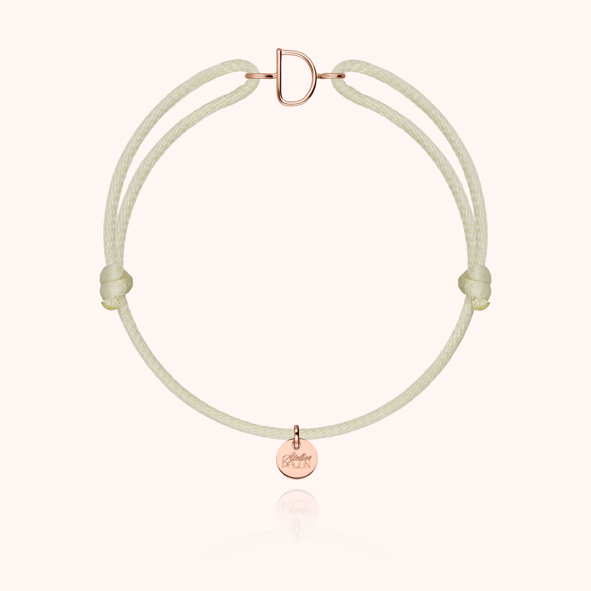 Armband Kordel Capitale Initiale — von Hand gefertigtes Geschenk Paris