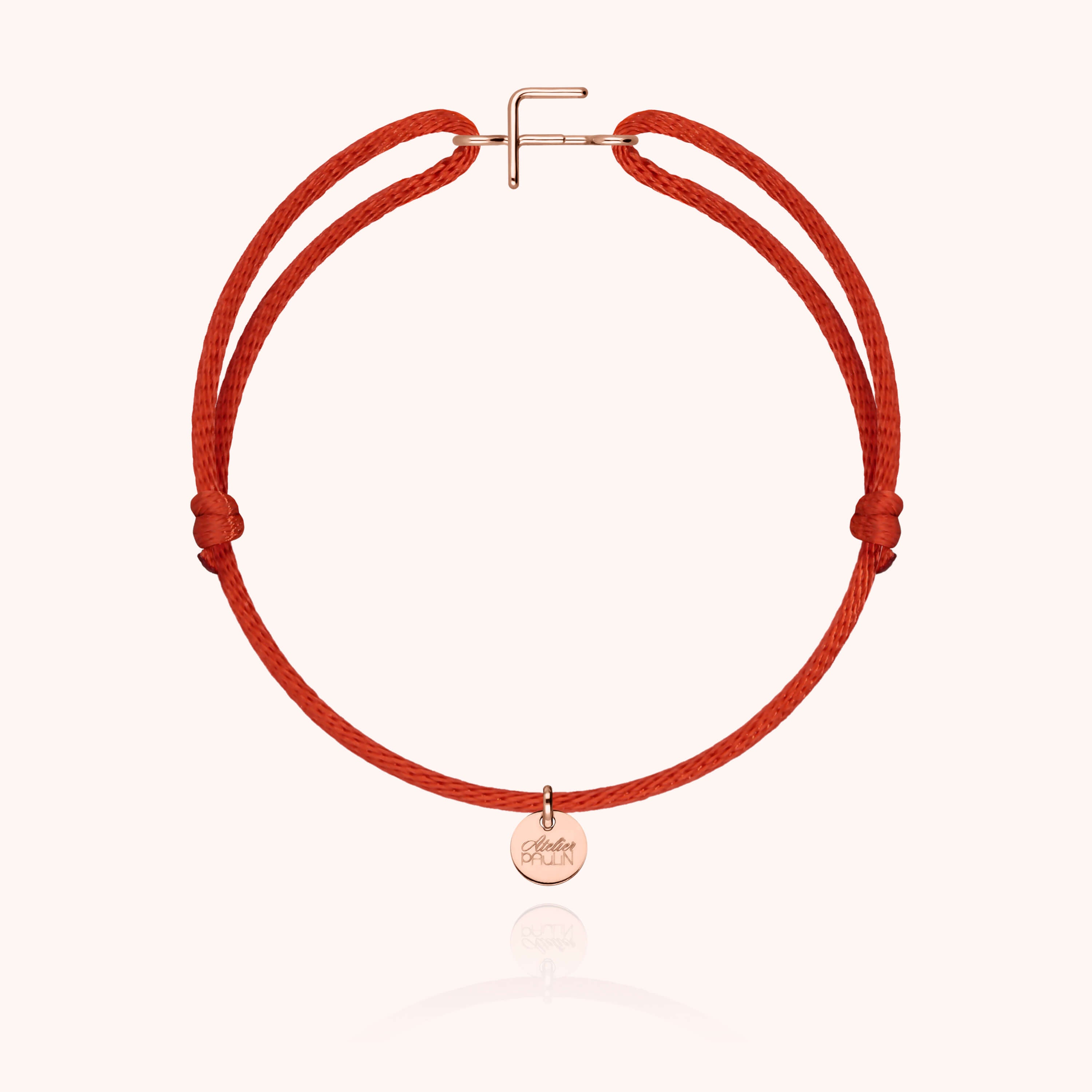 Bracciale con Cordino Iniziale - oro rosa 18 carati