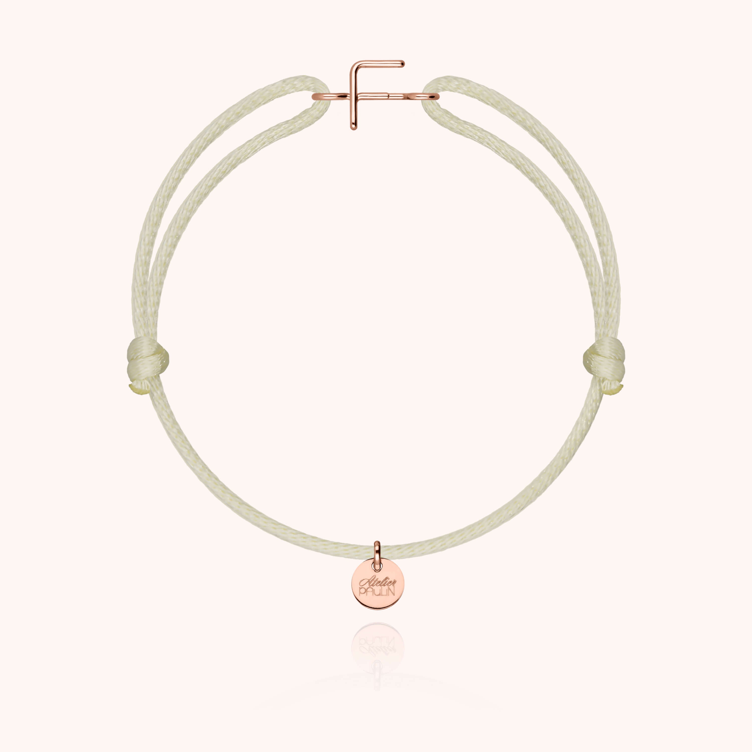 Bracciale con Cordino Iniziale - oro rosa 18 carati