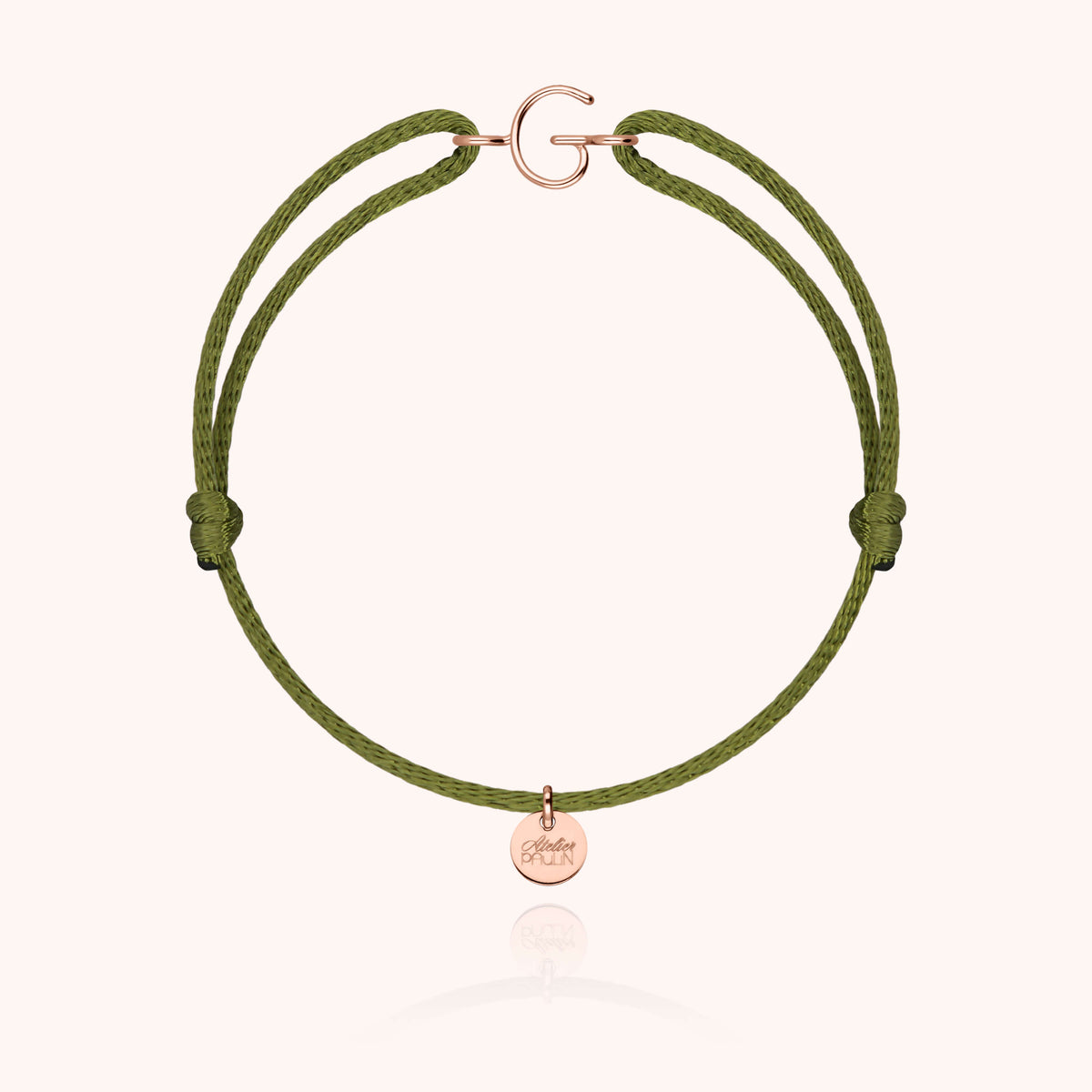 Armband Kordel Capitale Initiale — von Hand gefertigtes Geschenk Paris