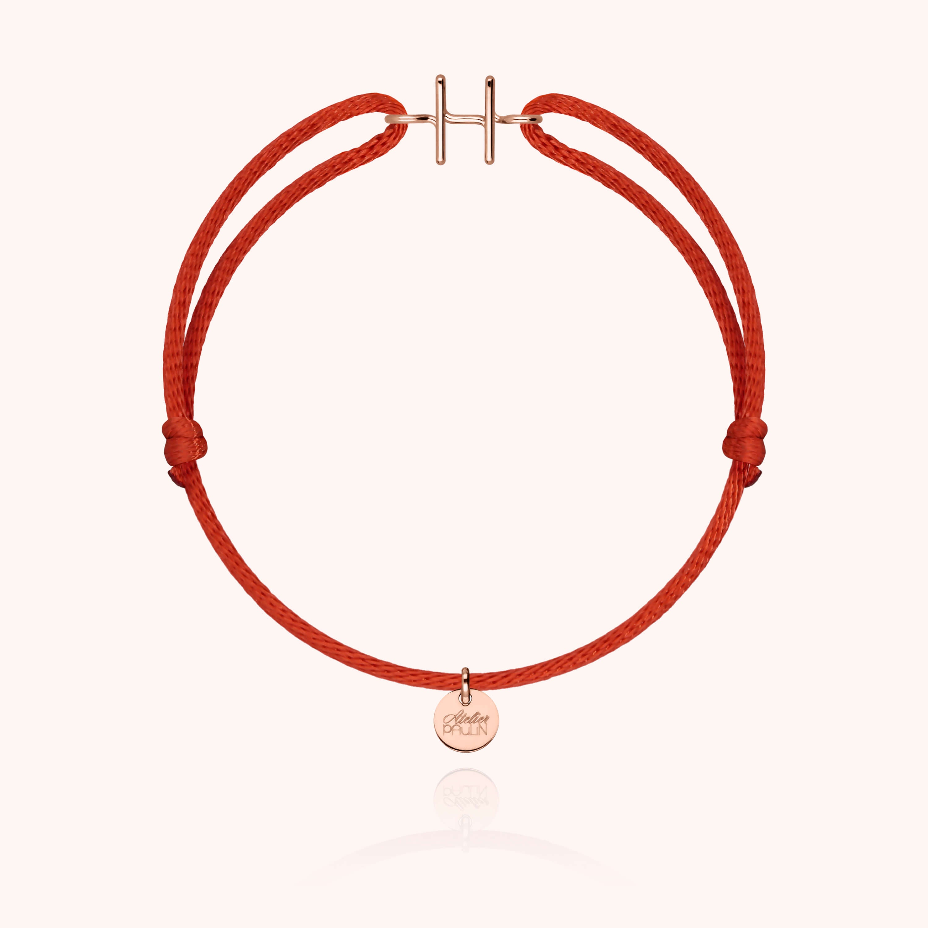 Bracciale con Cordino Iniziale - oro rosa 18 carati