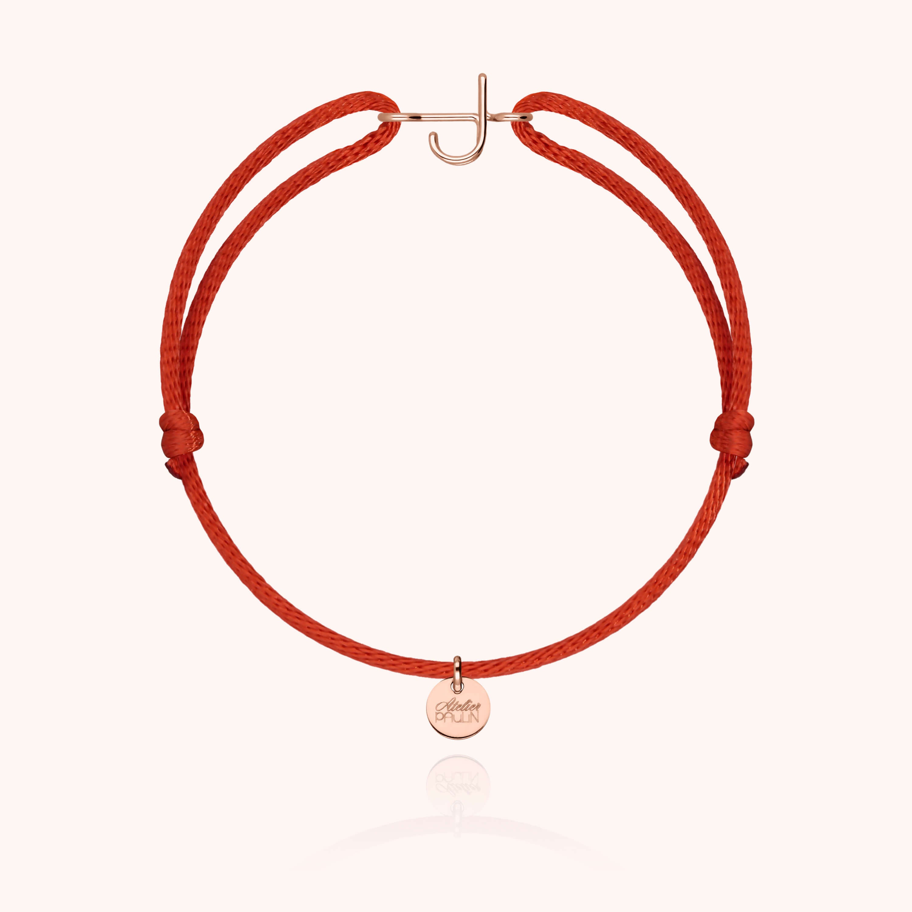 Bracciale con Cordino Iniziale - oro rosa 18 carati