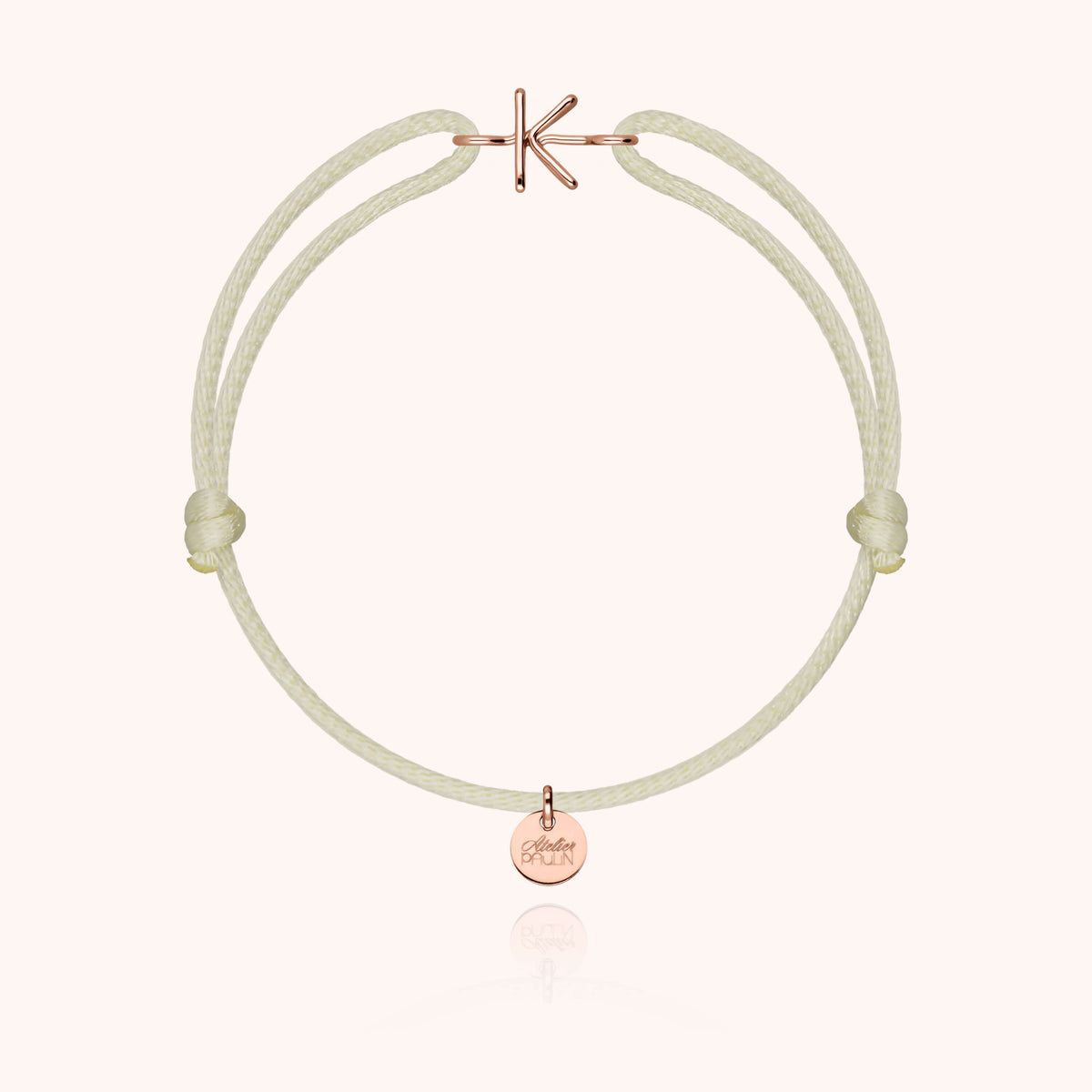 Armband Kordel Capitale Initiale in 18K Roségold — sichere Lieferung aus Paris