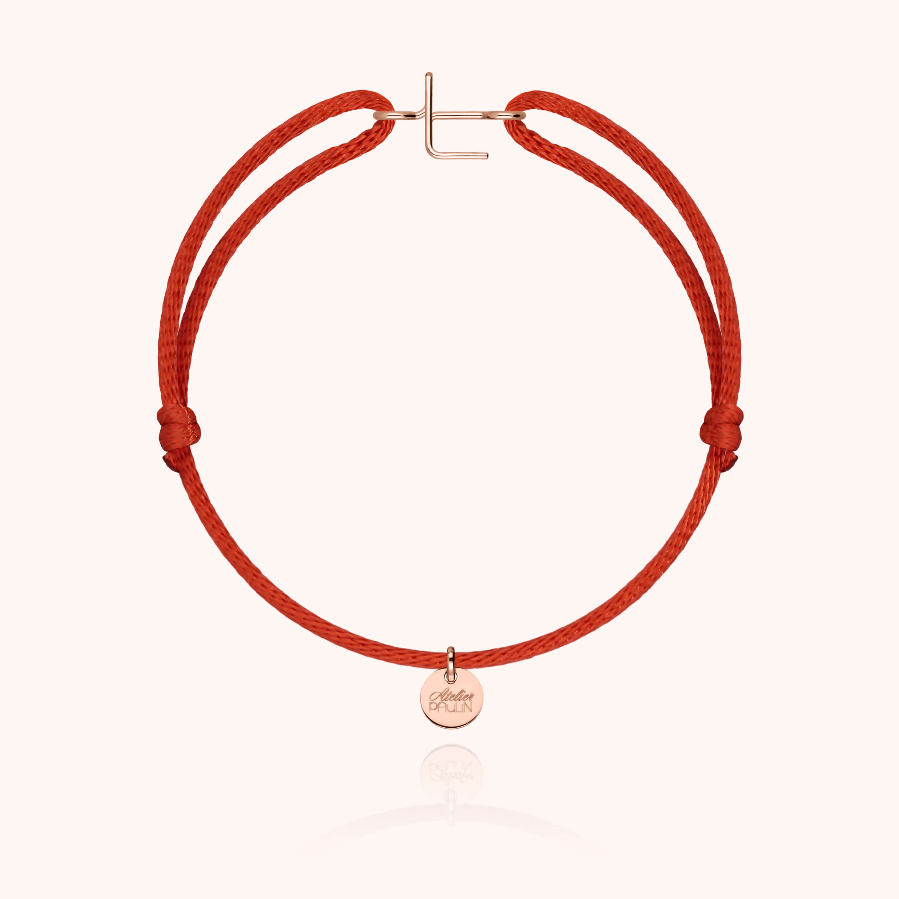 Bracciale con Cordino Iniziale - oro rosa 18 carati