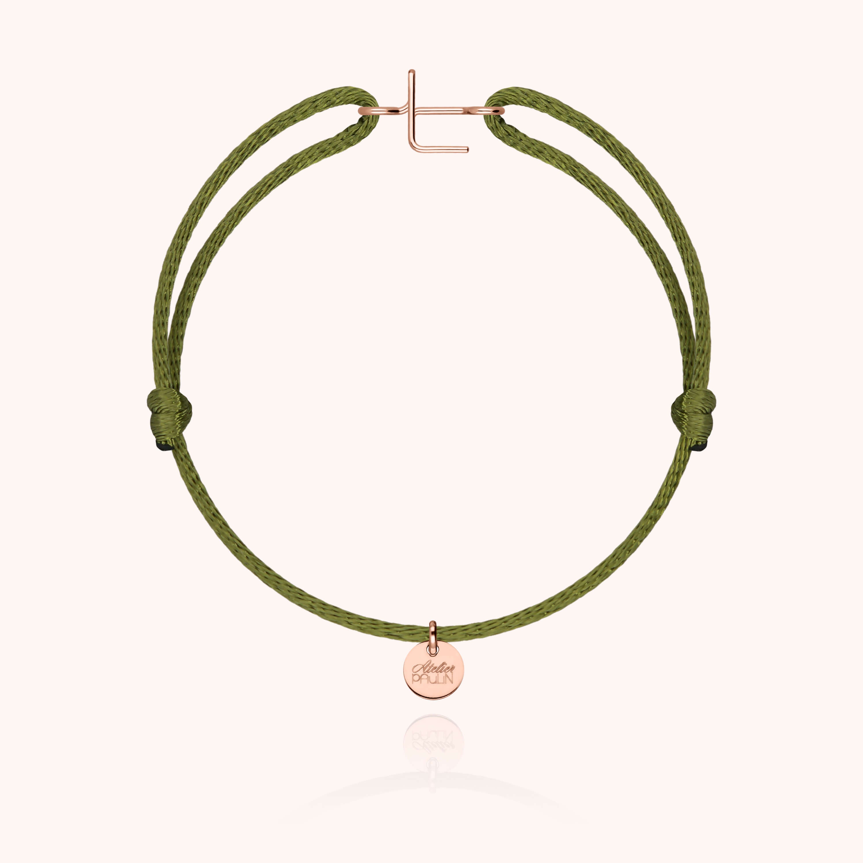 Bracciale con Cordino Iniziale - oro rosa 18 carati