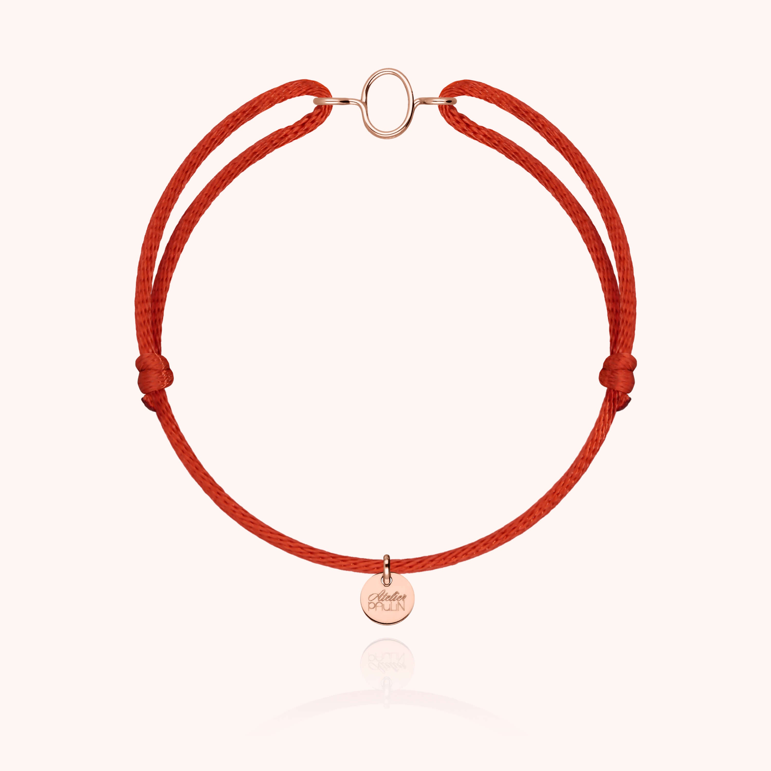 Bracciale con Cordino Iniziale - oro rosa 18 carati