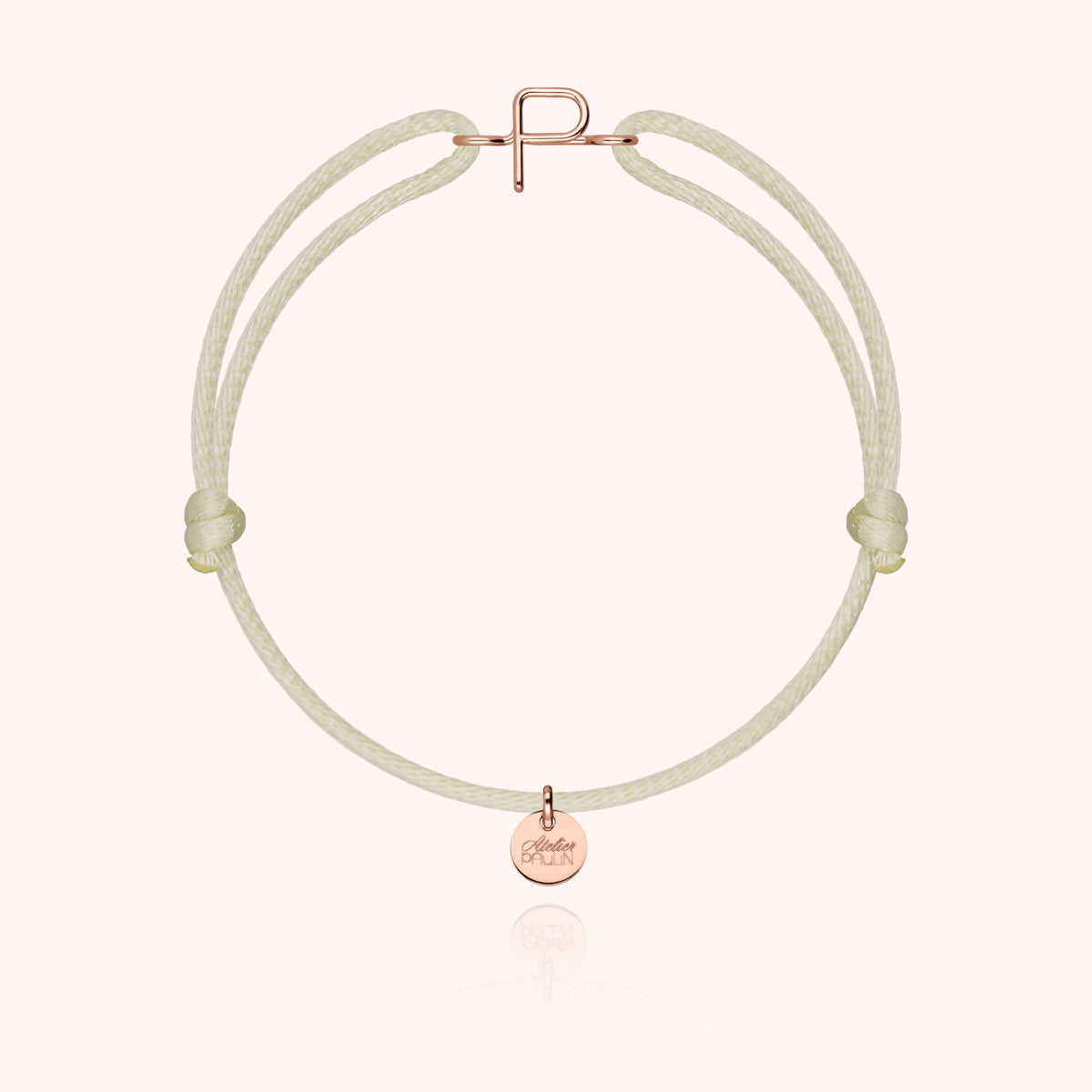 Armband Kordel Capitale Initiale in 18K Roségold — sichere Lieferung aus Paris