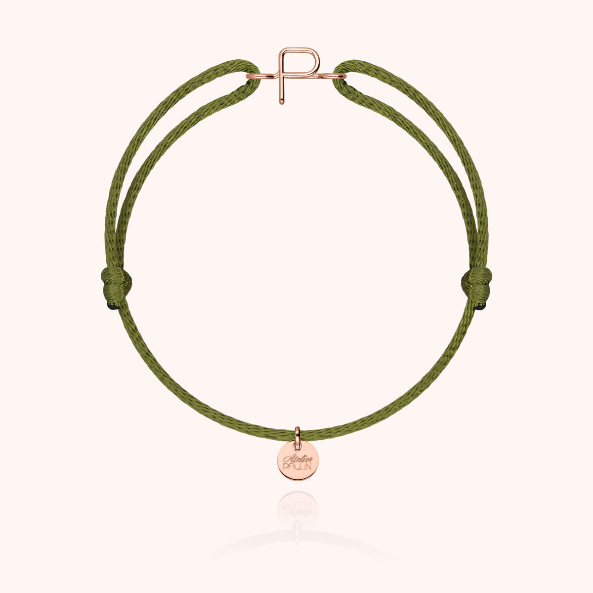 Armband Kordel Capitale Initiale — von Hand gefertigtes Geschenk Paris