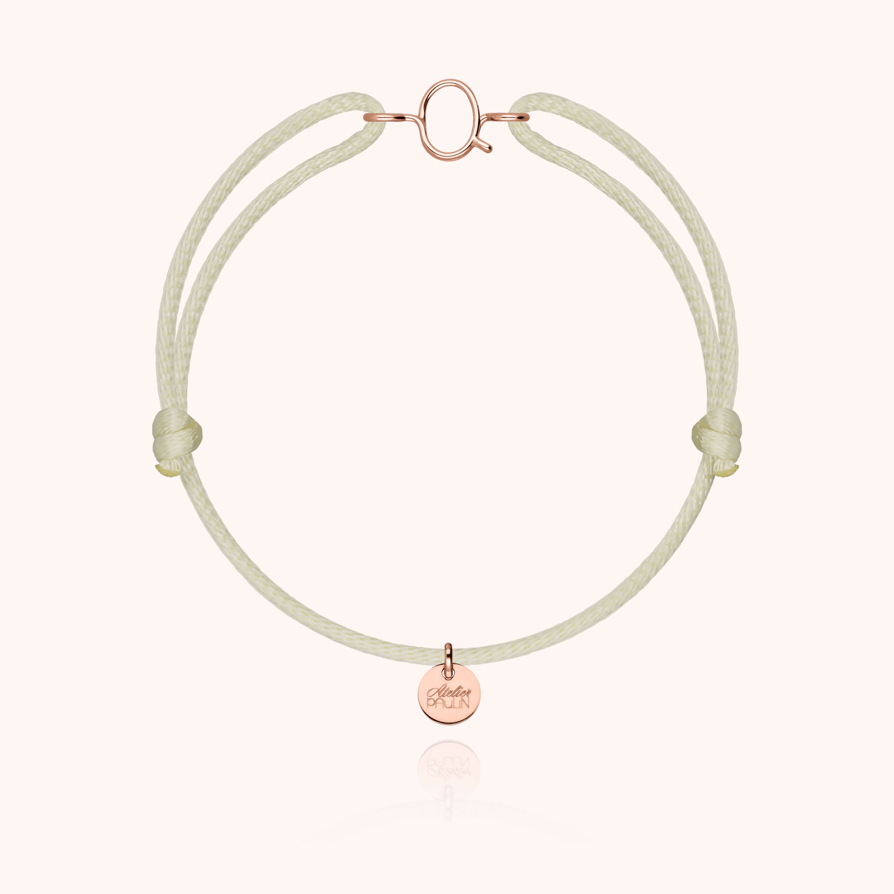 Bracciale con Cordino Iniziale - oro rosa 18 carati