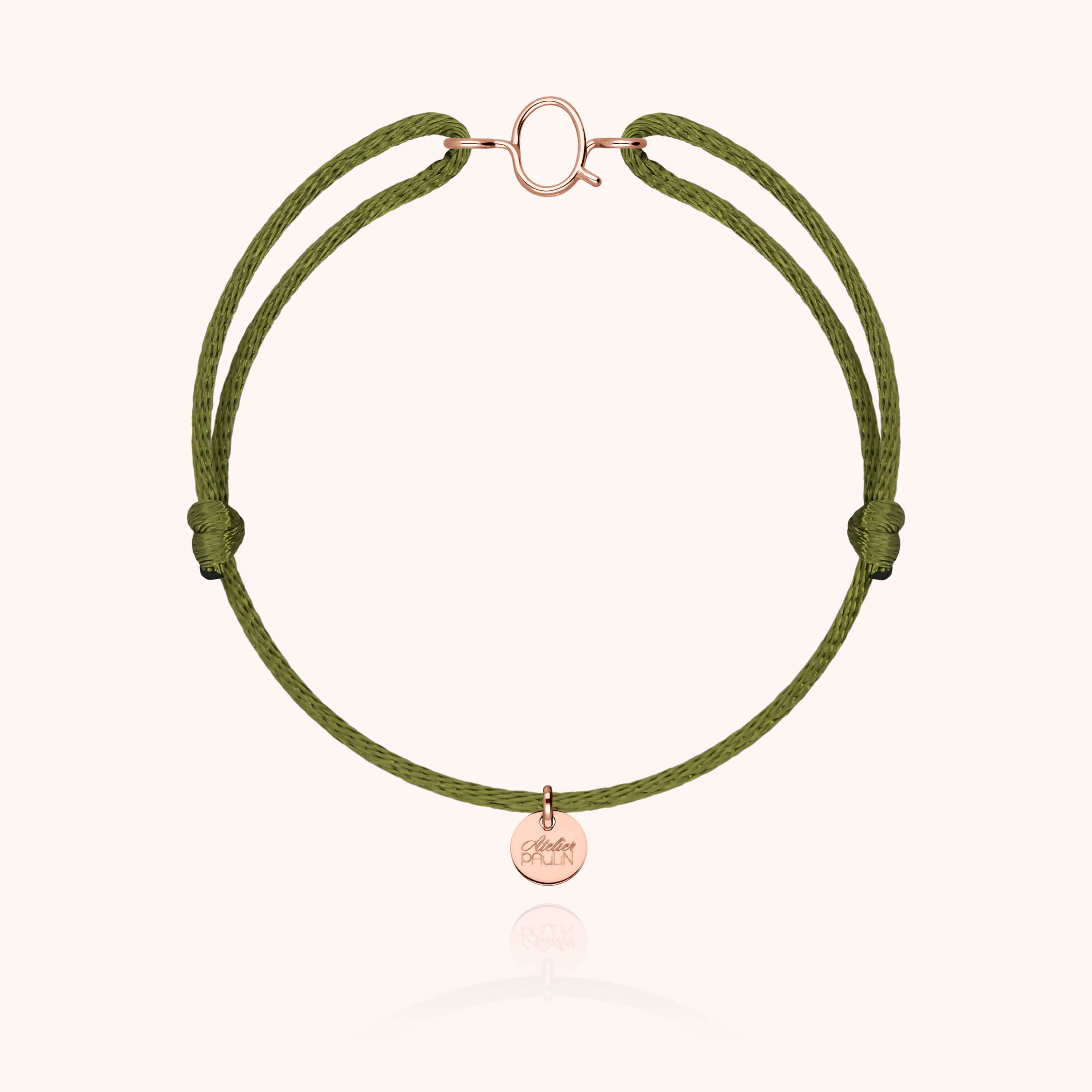 Bracciale con Cordino Iniziale - oro rosa 18 carati